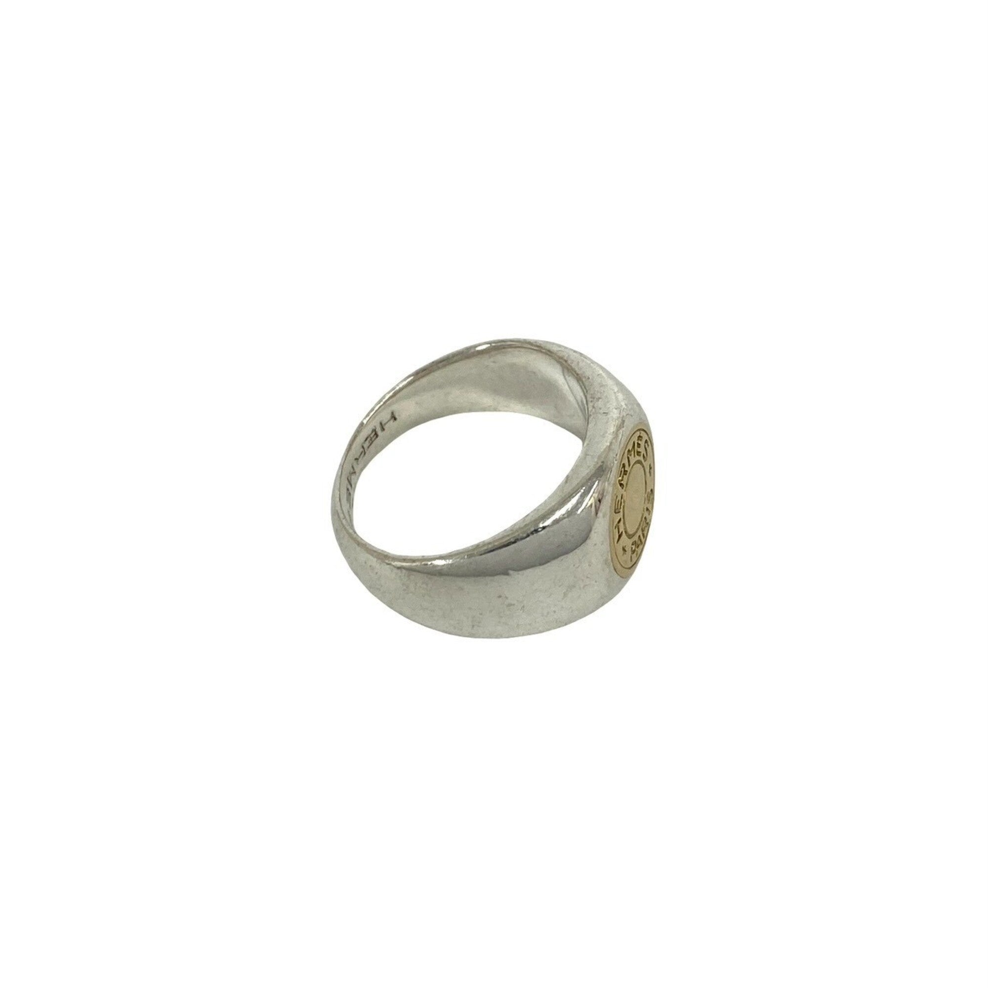 Hermes Gold Silver Yellow Gold (18K) Silver 925 Band Ring (Pre-Owned)
