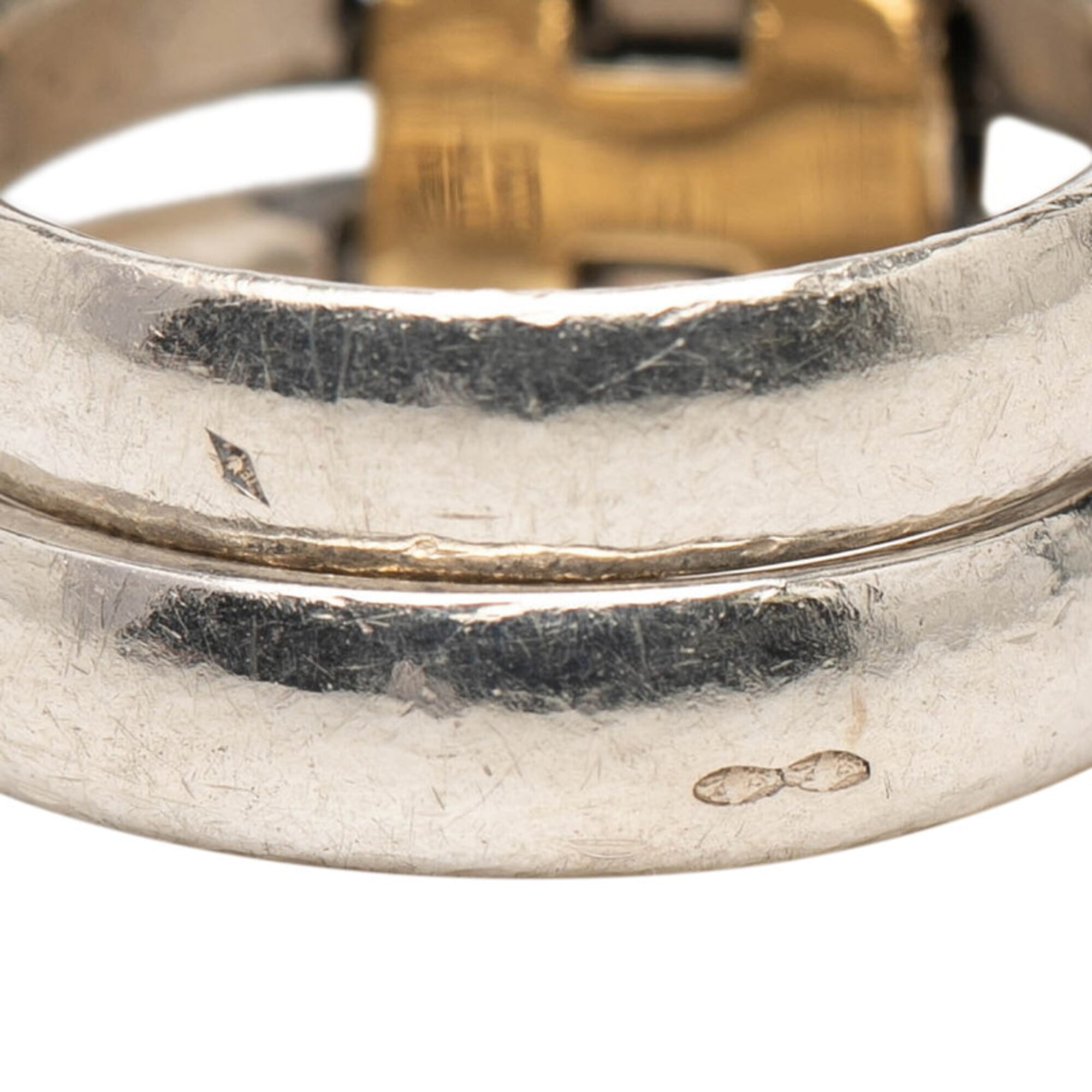 Hermes Yellow Gold (18K) Silver 925 Band Ring (Pre-Owned)