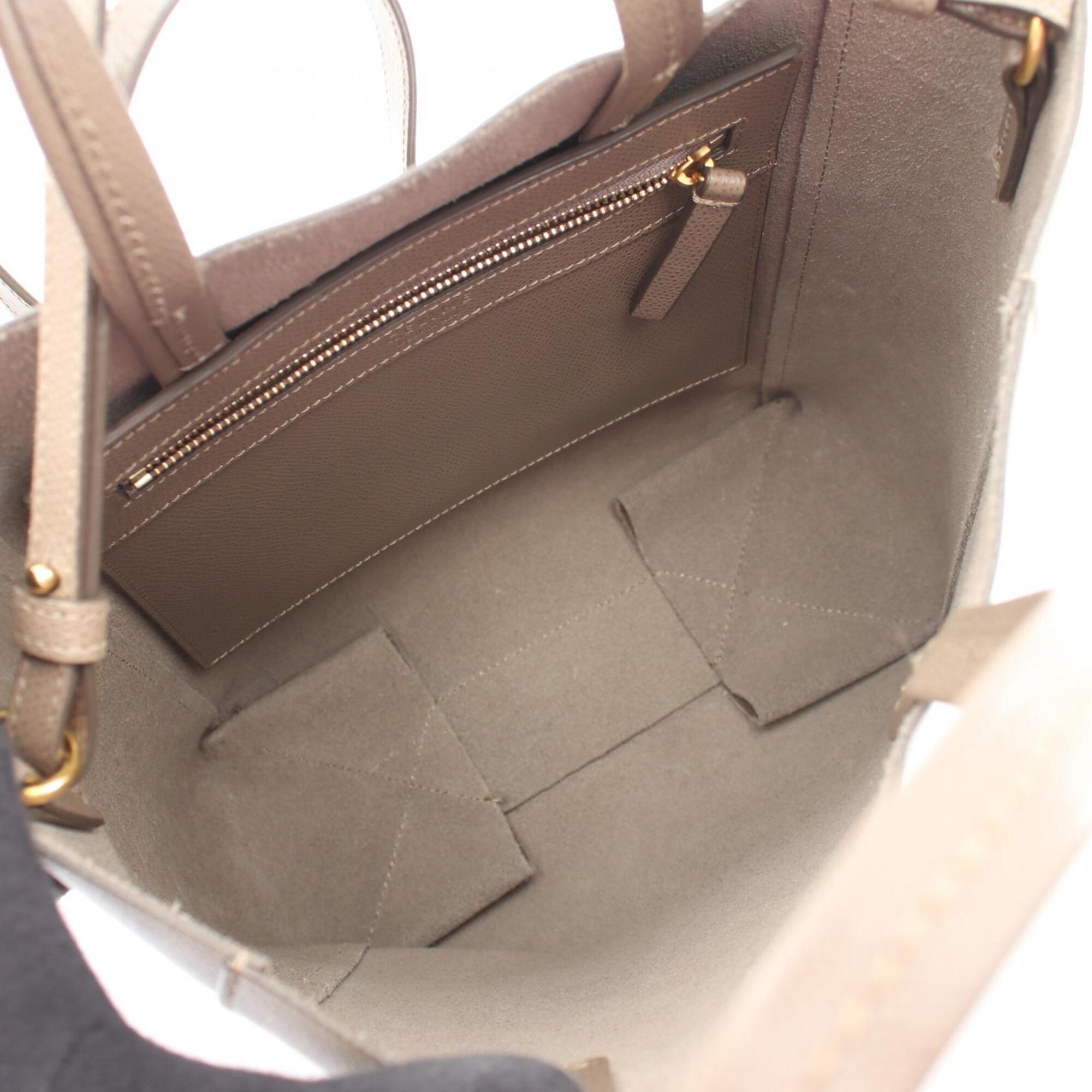 Celine Beige Leather Handbag Tote Bag (Pre-Owned)