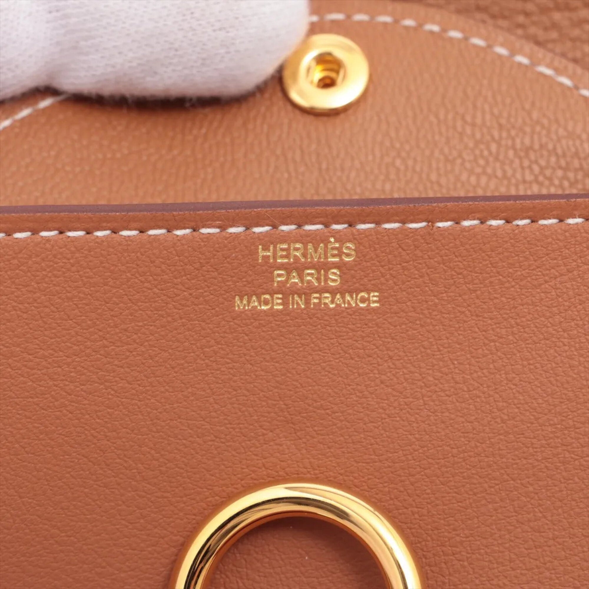 Hermes Brown Leather Coin Purse/Coin Case (Pre-Owned)