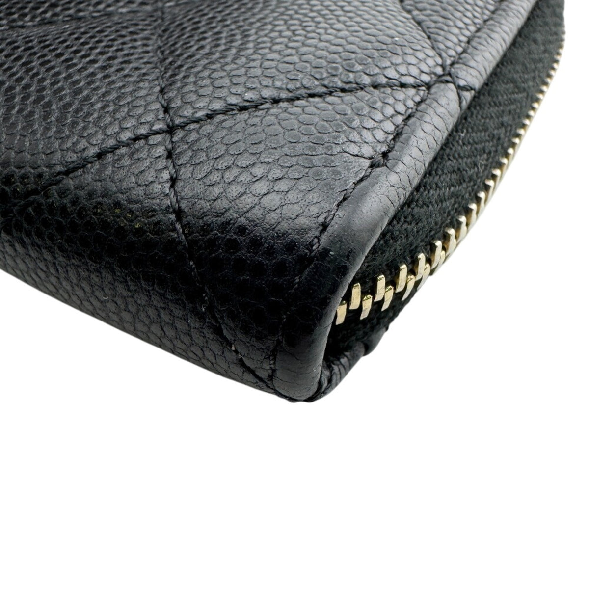 Chanel Black Leather Coin Purse/Coin Case (Pre-Owned)