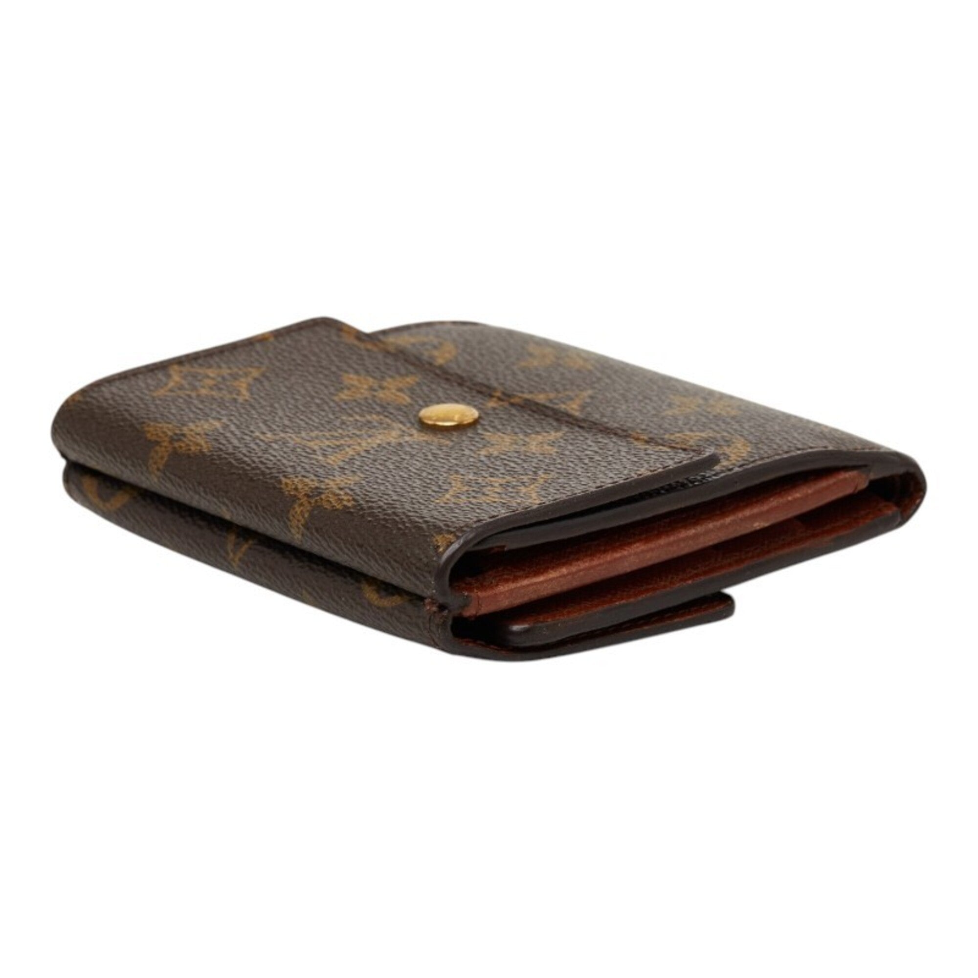 Louis Vuitton Brown Pvc Leather Wallet (Tri-Fold) (Pre-Owned)