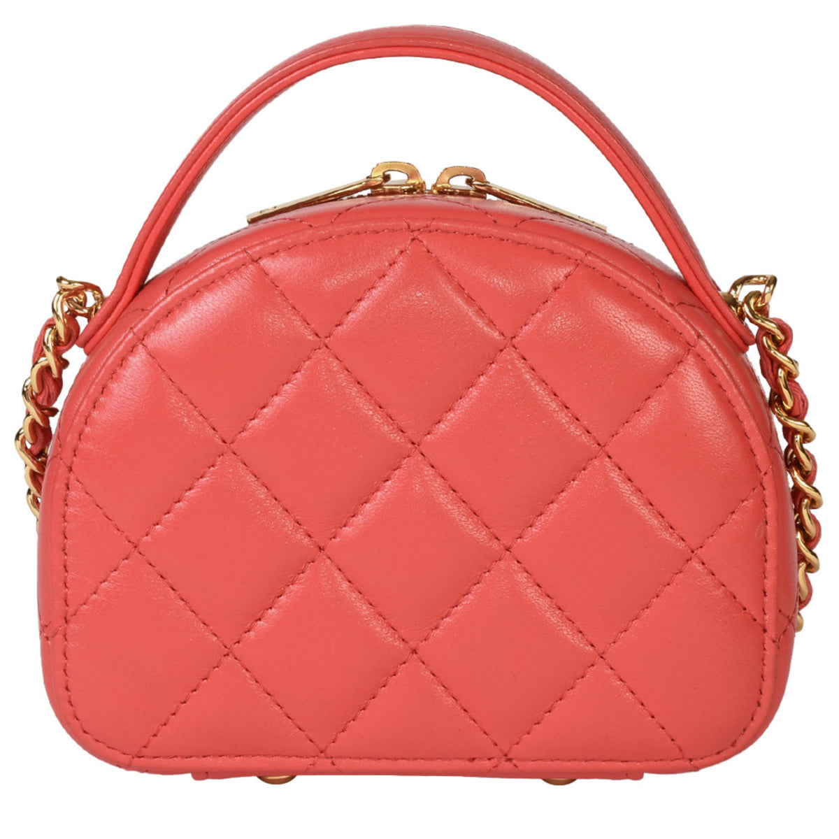 Chanel Matelasse Red Color Leather Clutch Bag Shoulder Bag (Pre-Owned)