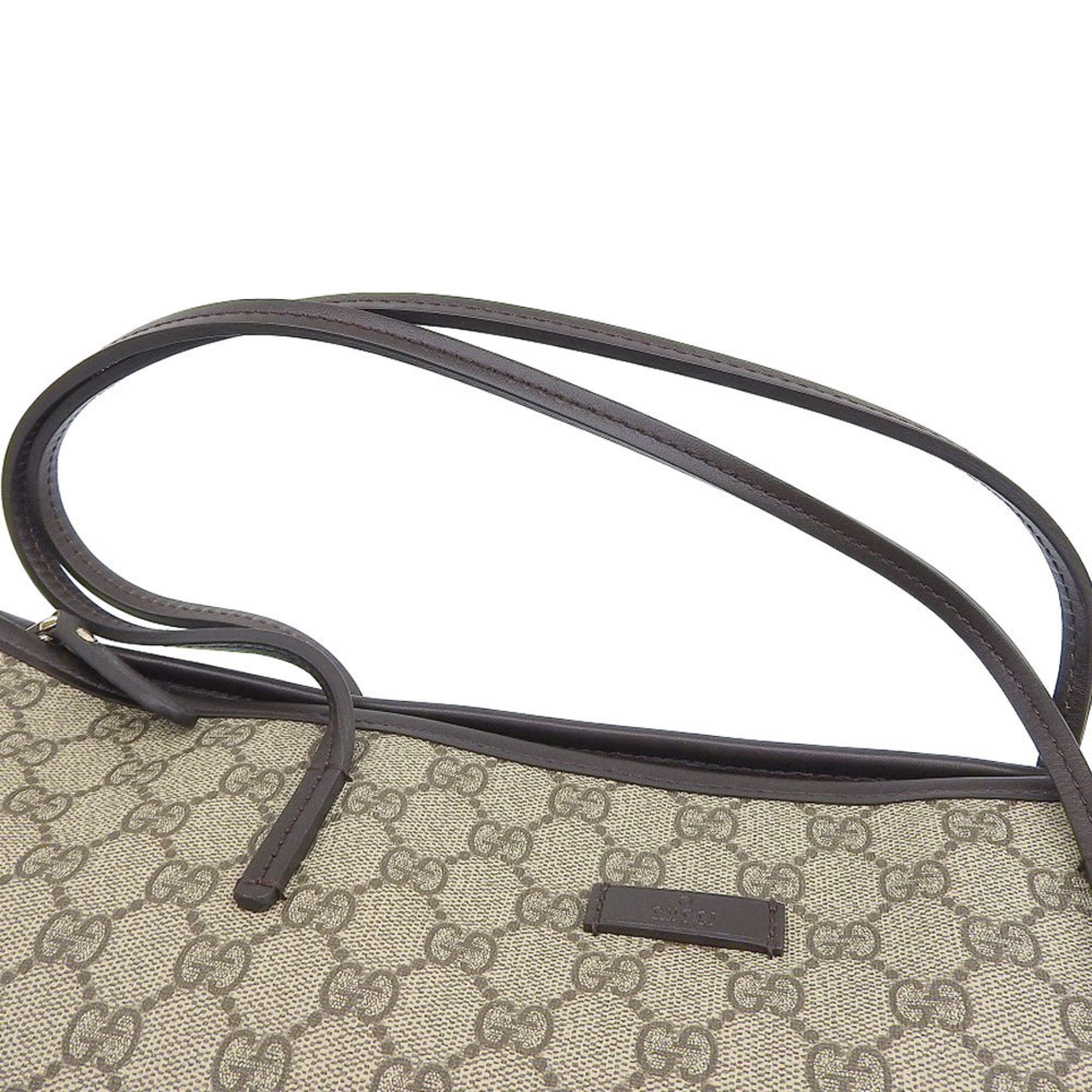 Gucci Beige Brown Pvc Tote Bag (Pre-Owned)