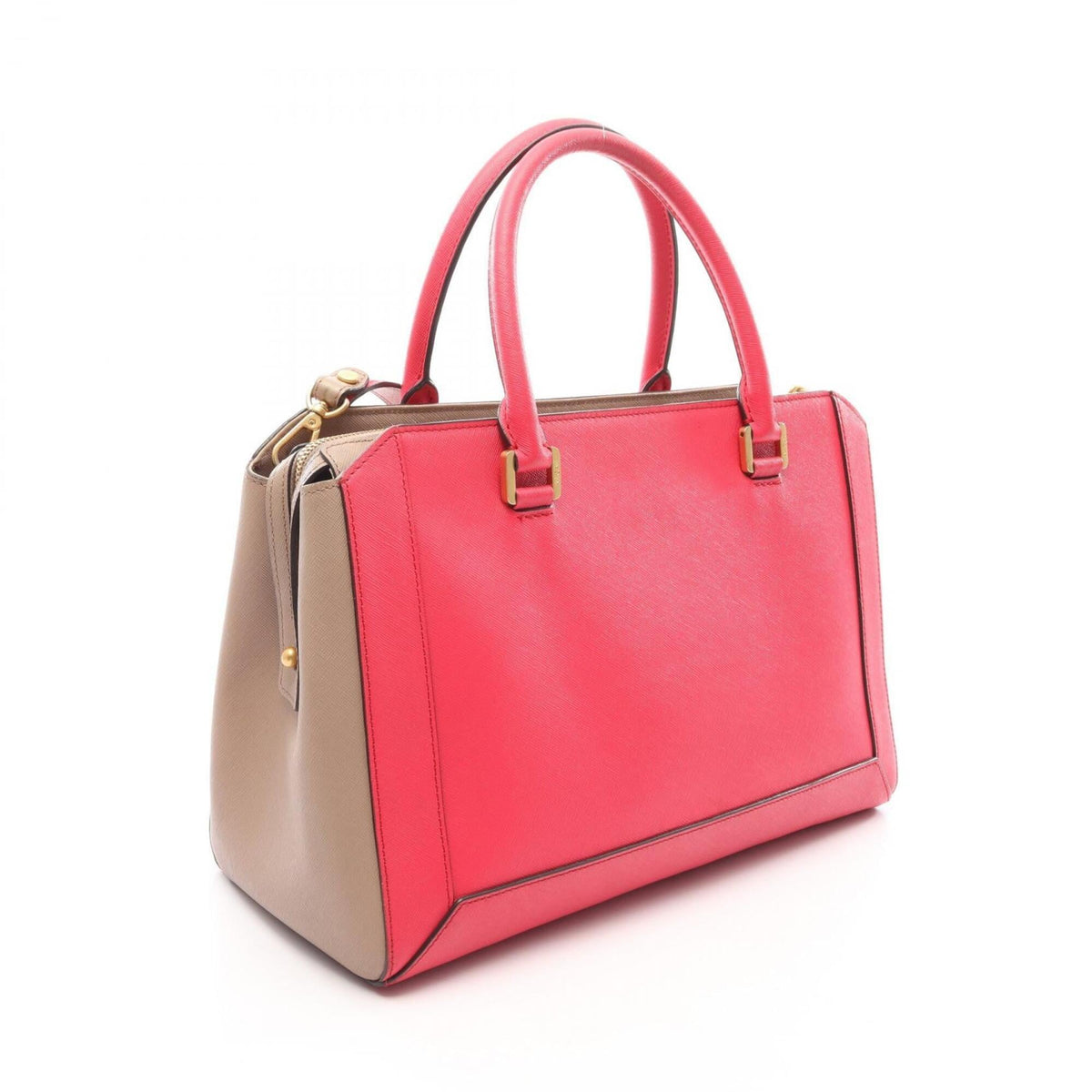 Mcm Beige Pink Leather Handbag (Pre-Owned)