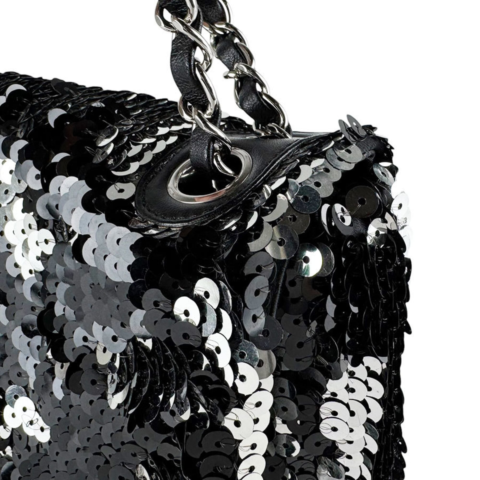 Chanel Black Spangles Leather Shoulder Bag (Pre-Owned)
