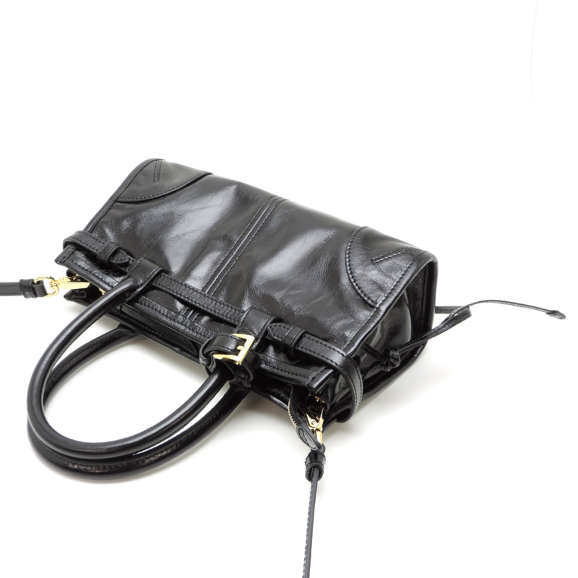 Prada Black Nero Leather Handbag (Pre-Owned)