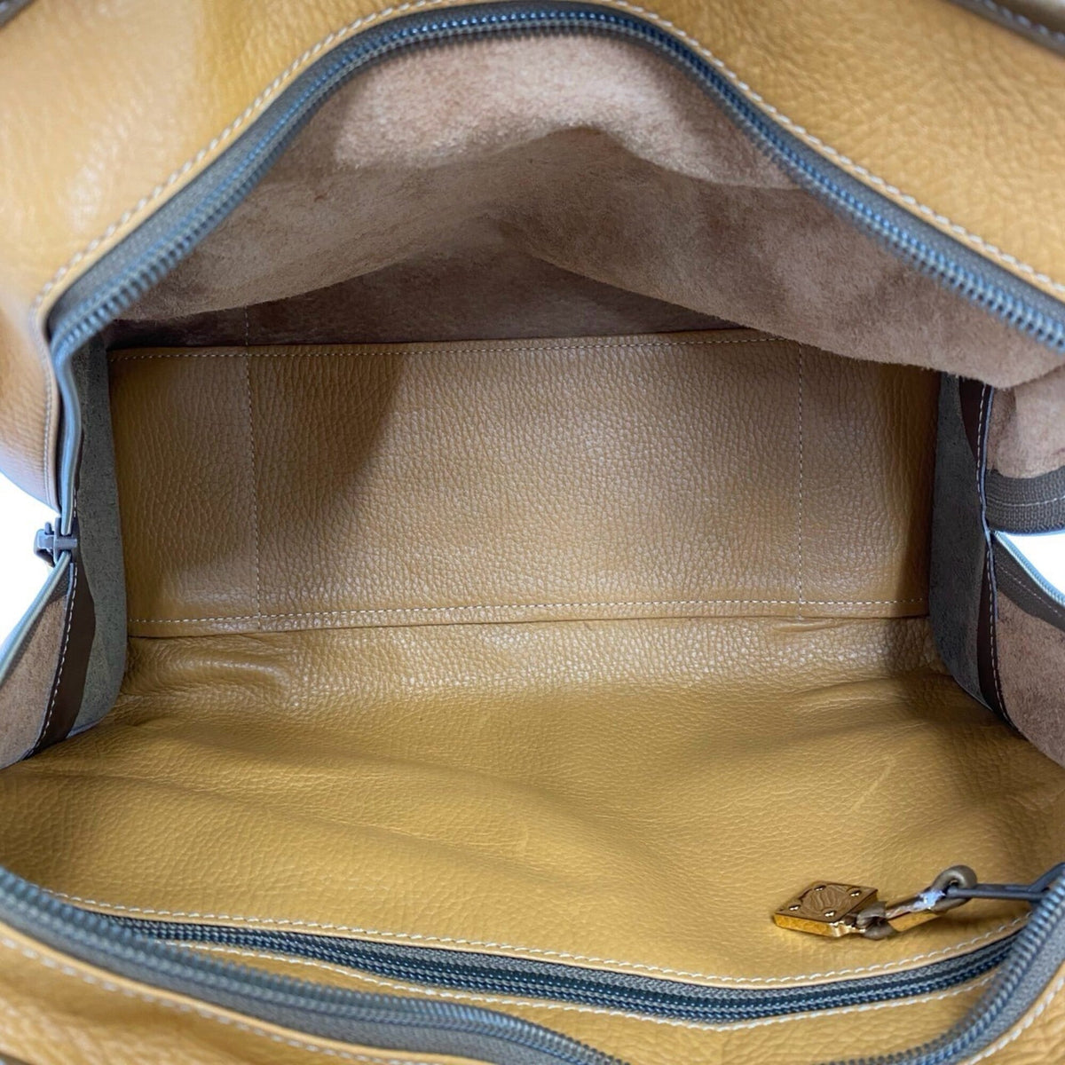 Loewe Brown Leather Boston Bag Handbag (Pre-Owned)