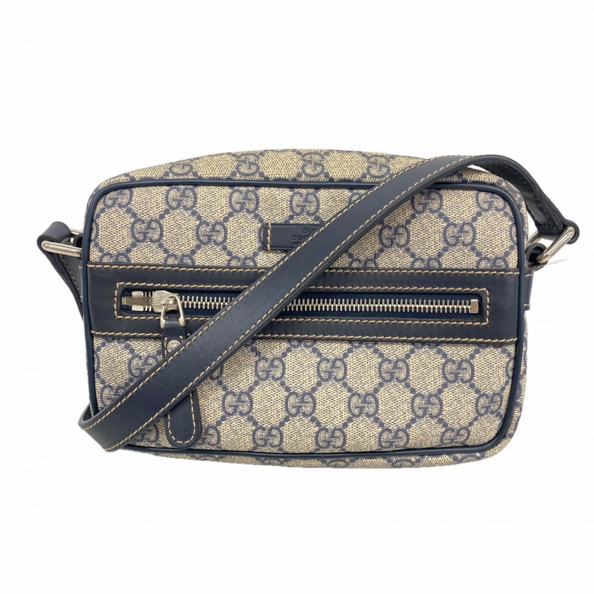 Gucci Navy Pvc Shoulder Bag (Pre-Owned)