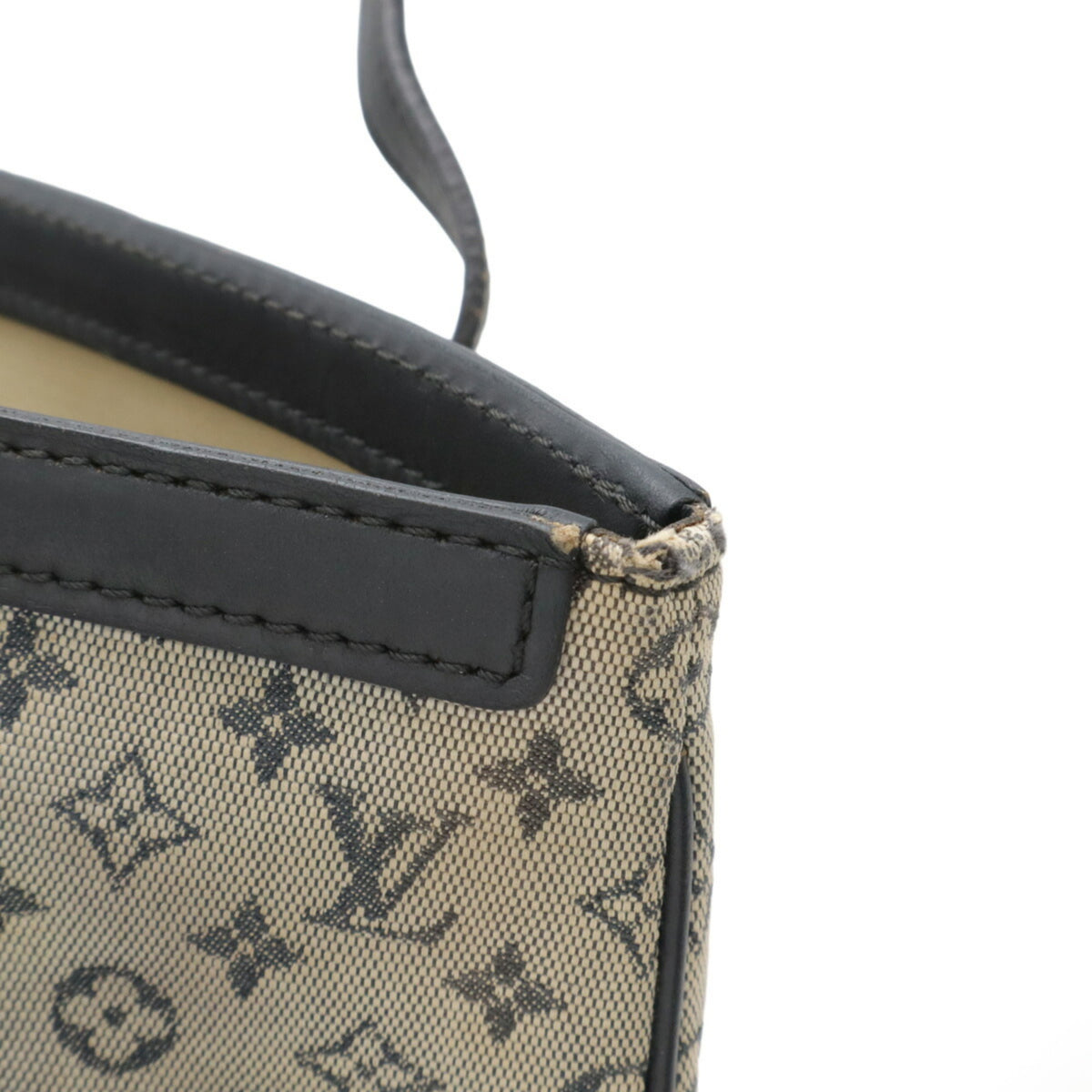 Louis Vuitton Blue Canvas Leather Handbag Shoulder Bag Tote Bag (Pre-Owned)