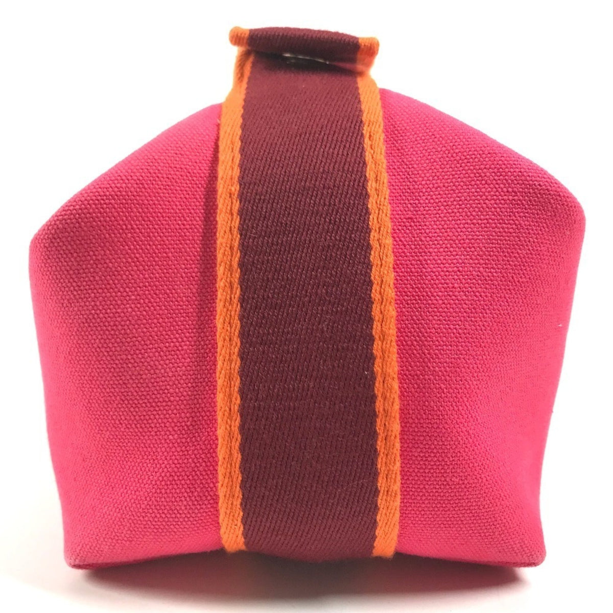 Hermes Pink Canvas Handbag Vanity Bag (Pre-Owned)
