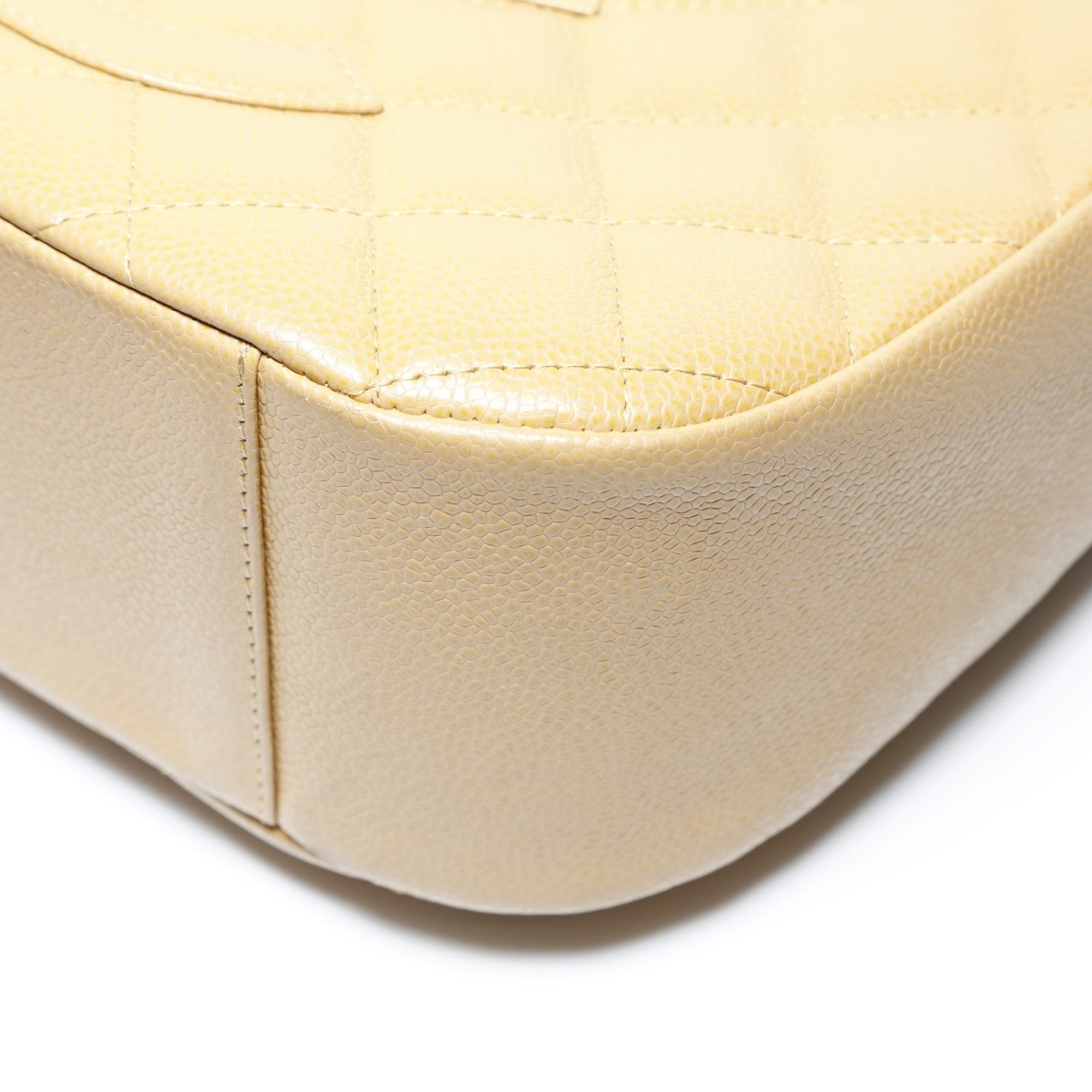 Chanel Beige Grained Calfskin Shoulder Bag (Pre-Owned)