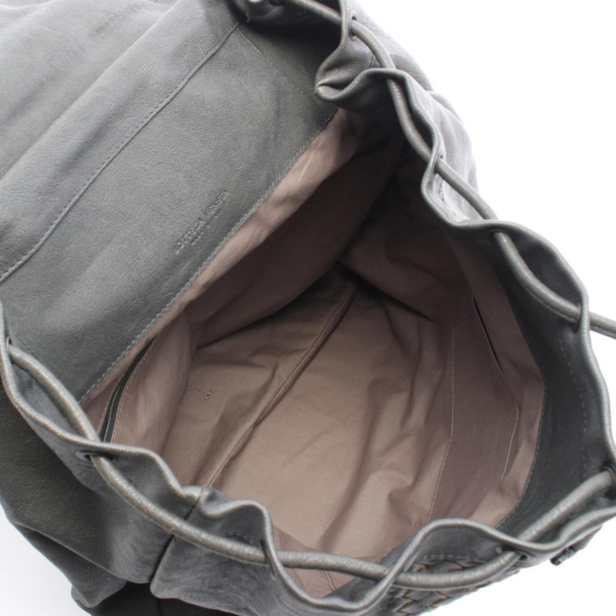 Bottega Veneta Blue Gray Intrecciato Backpack (Pre-Owned)