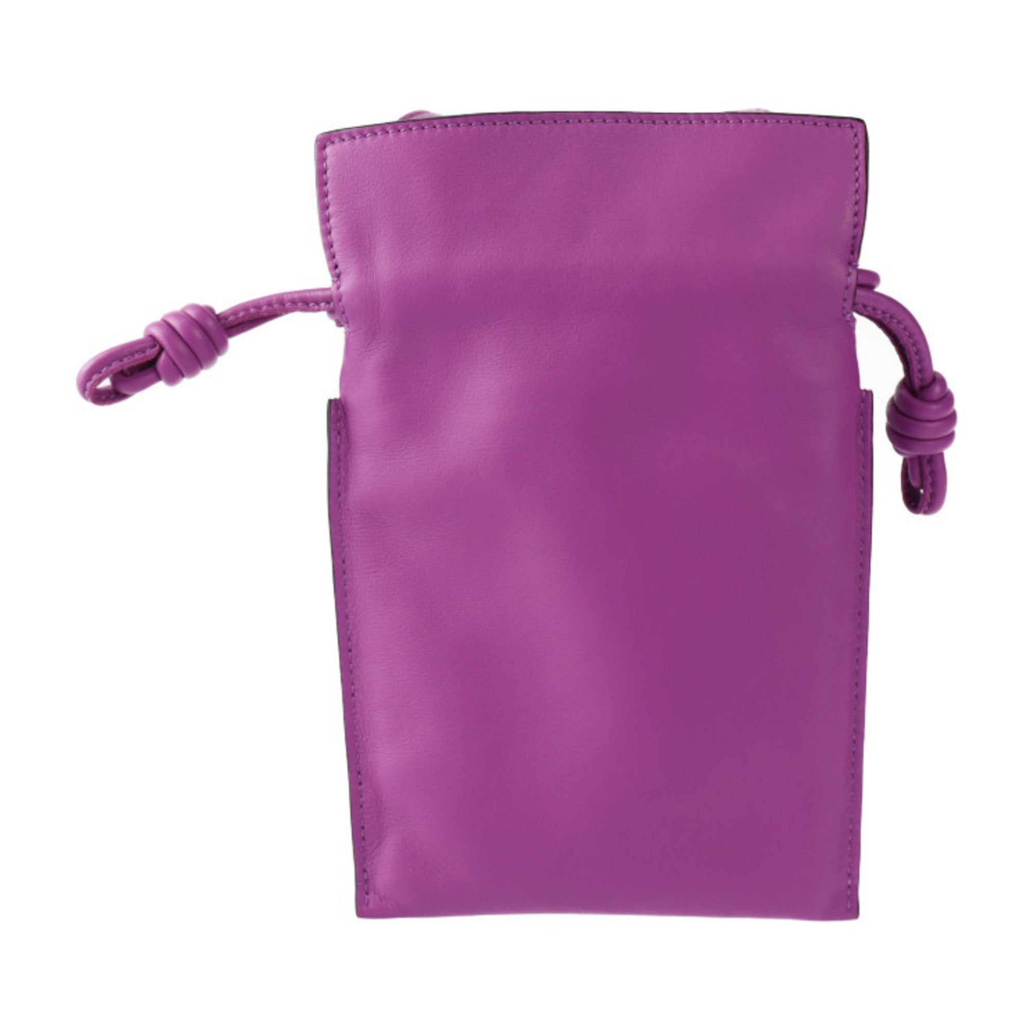 Loewe Purple Leather Pochette Pouch Shoulder Bag (Pre-Owned)