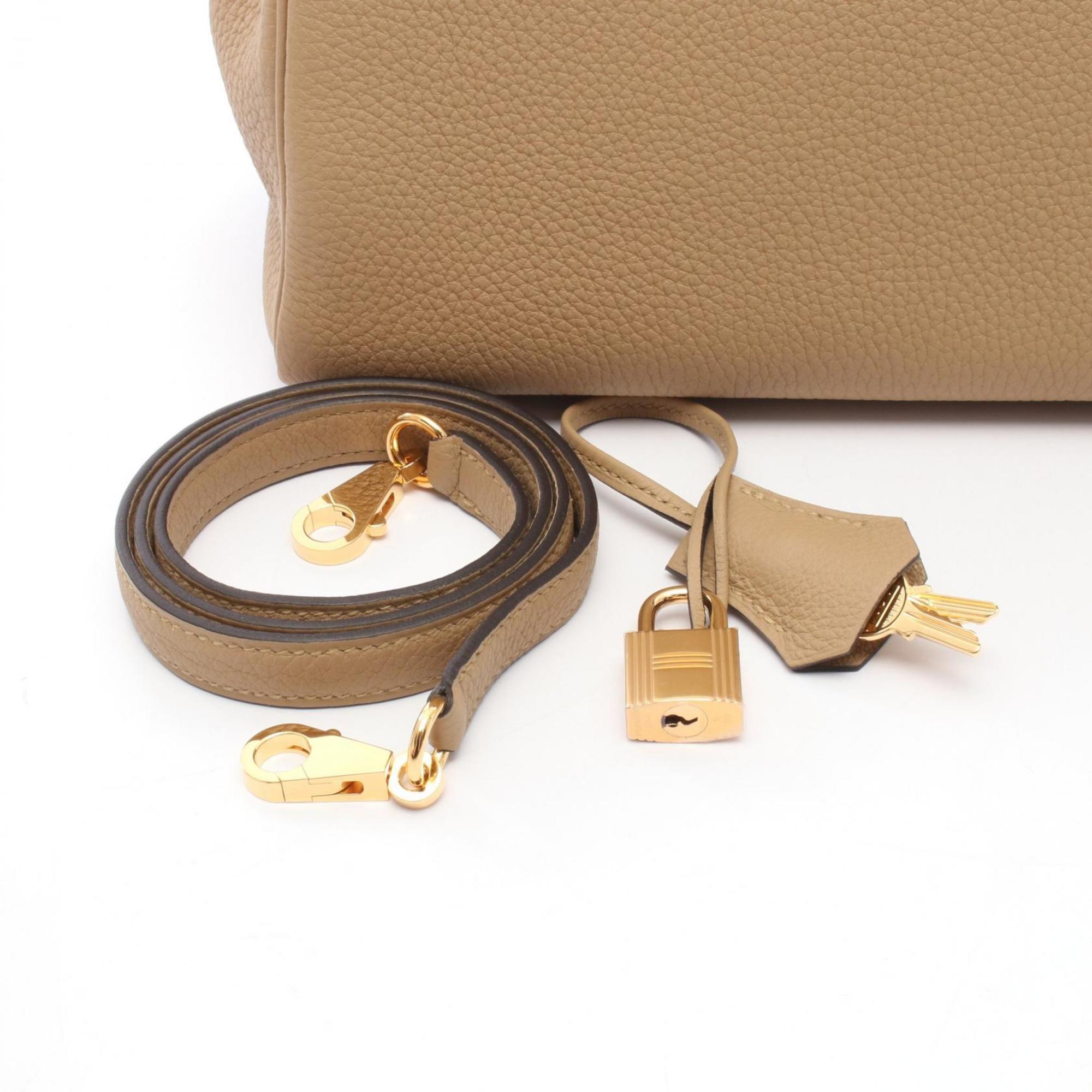 Hermes Beige Togo Leather Leather Handbag (Pre-Owned)