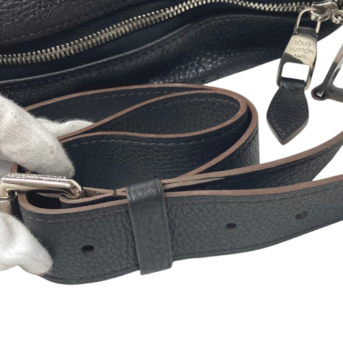 Louis Vuitton Mahina Black Leather Shoulder Bag (Pre-Owned)