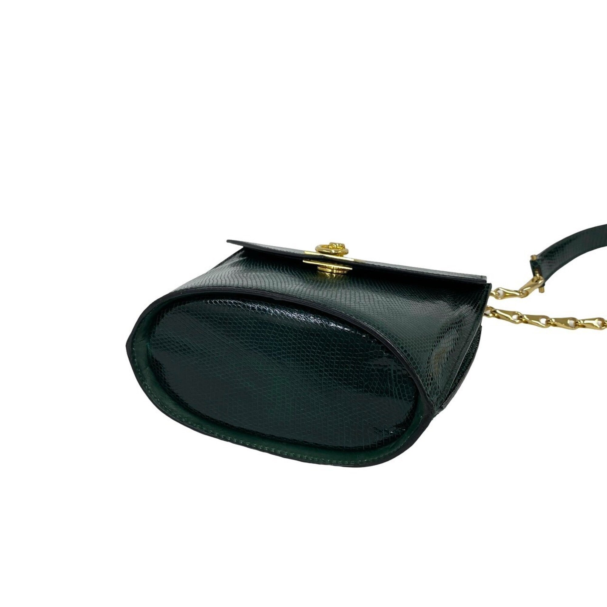 Celine Green Leather Pochette Shoulder Bag (Pre-Owned)