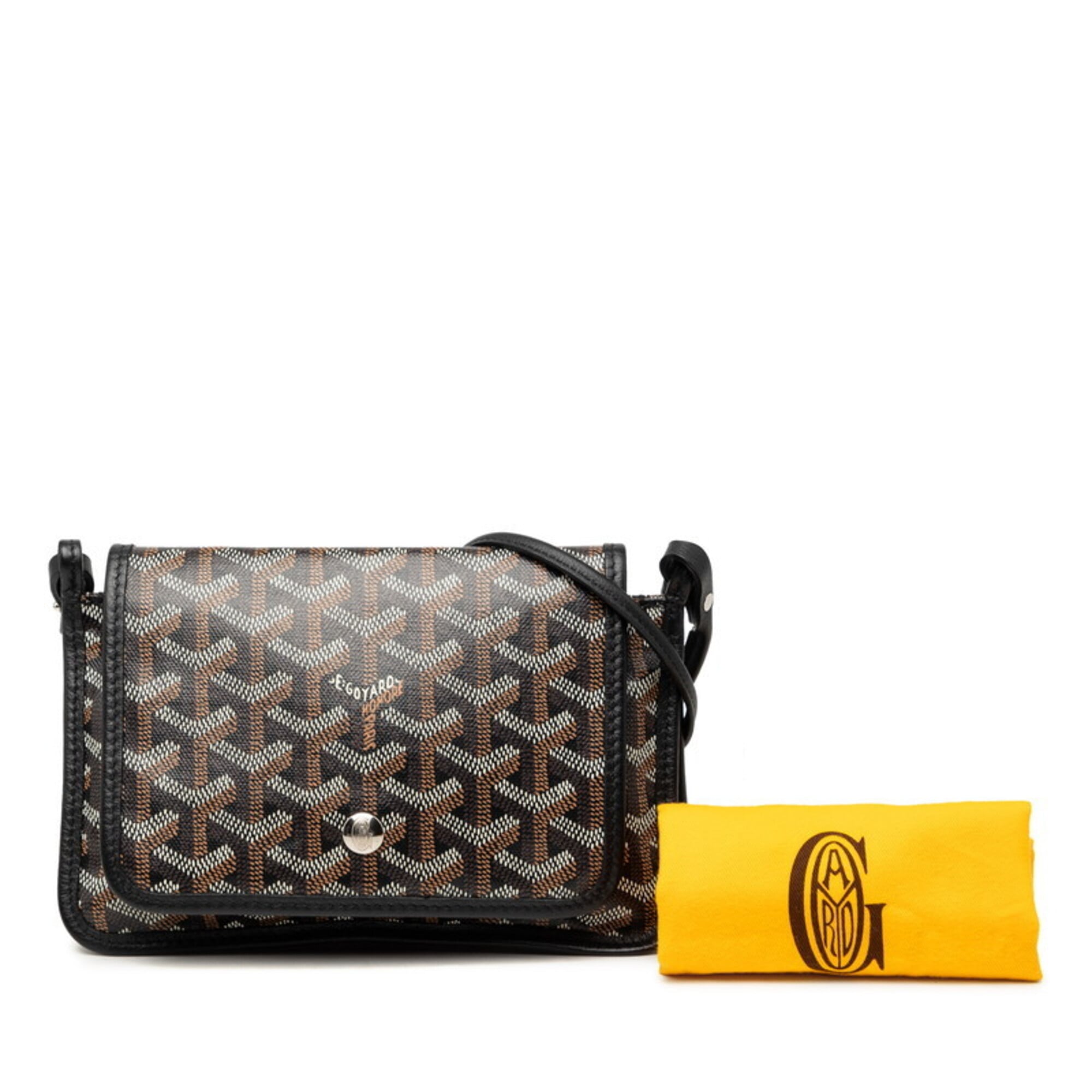 Goyard Black Brown Pvc Leather Handbag Shoulder Bag (Pre-Owned)