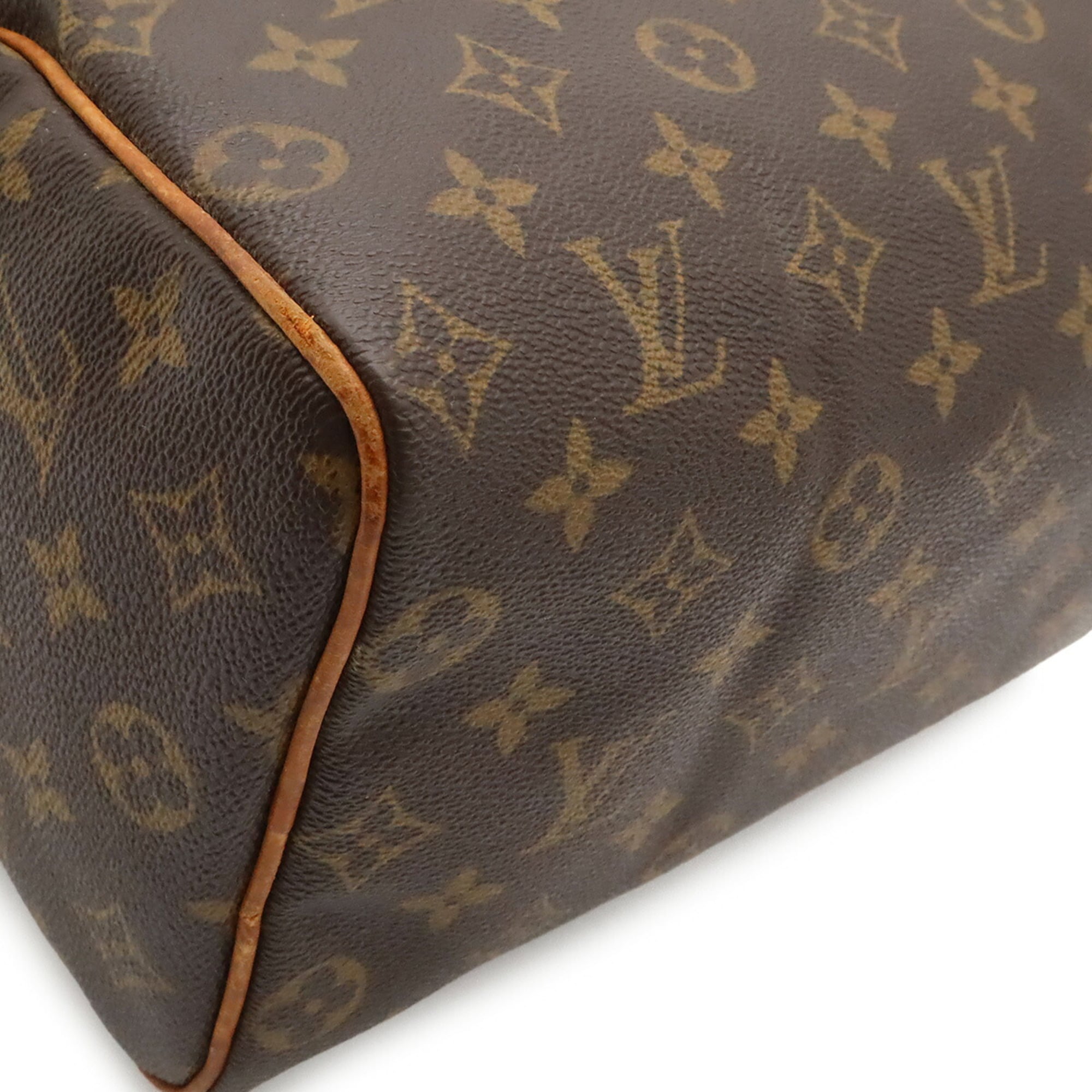 Louis Vuitton Brown White Monogram Handbag (Pre-Owned)