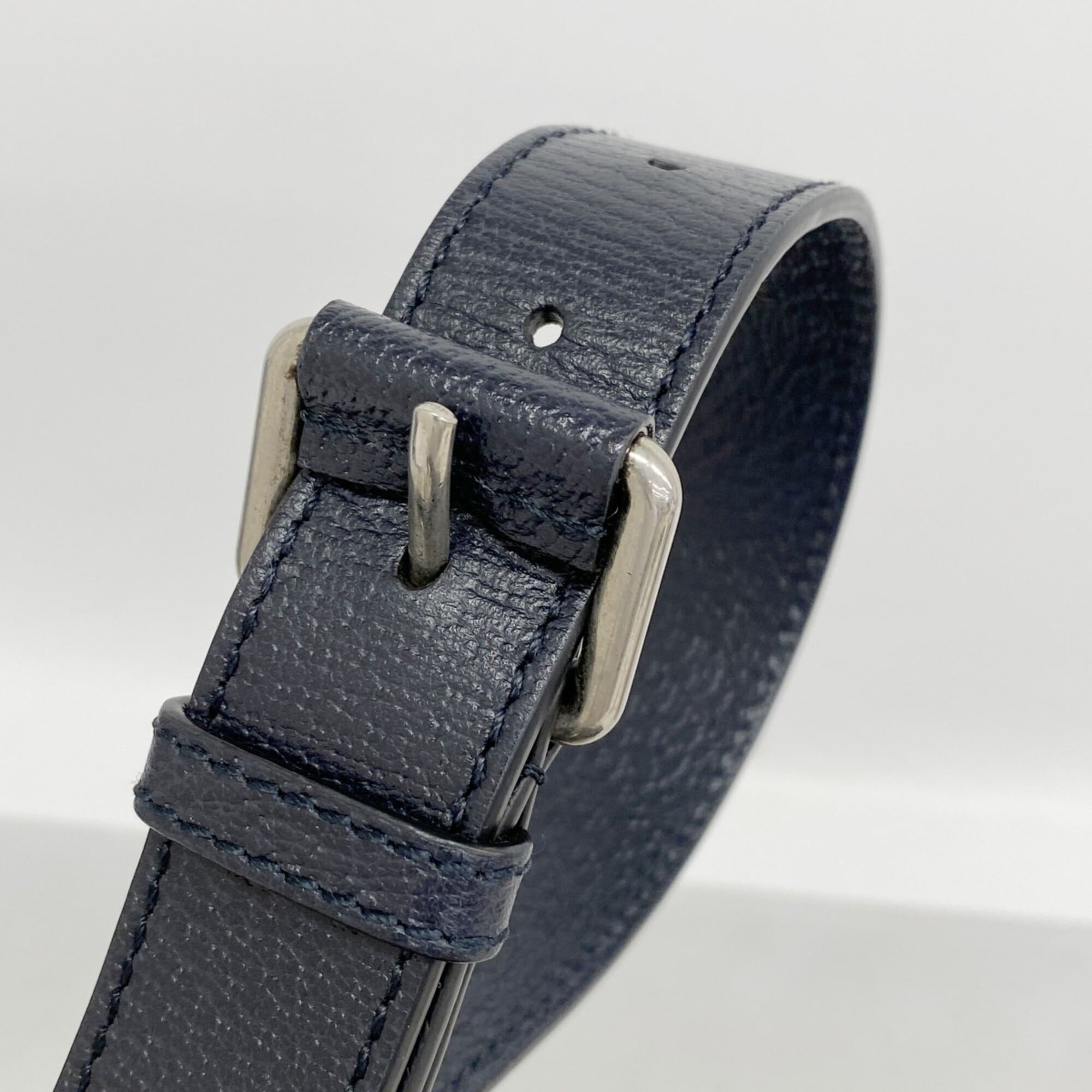 Gucci Navy Pvc Leather Shoulder Bag (Pre-Owned)