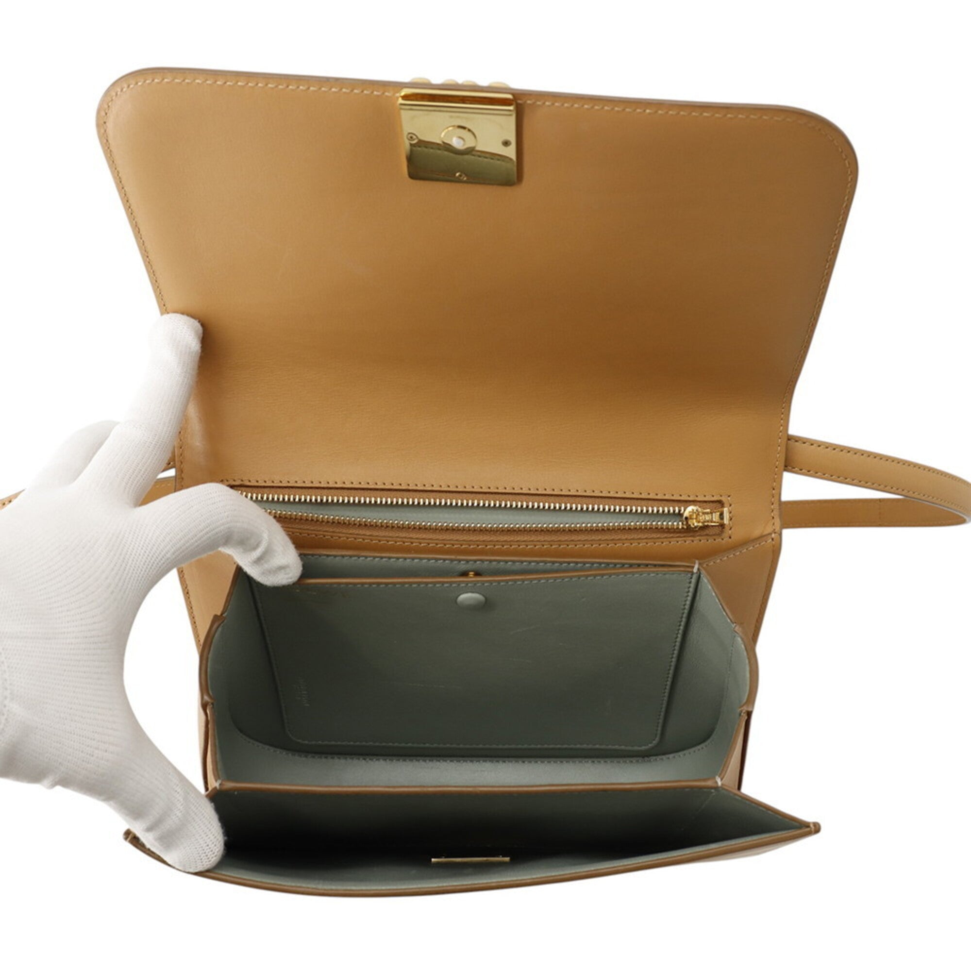Loewe Brown Leather Handbag Shoulder Bag (Pre-Owned)