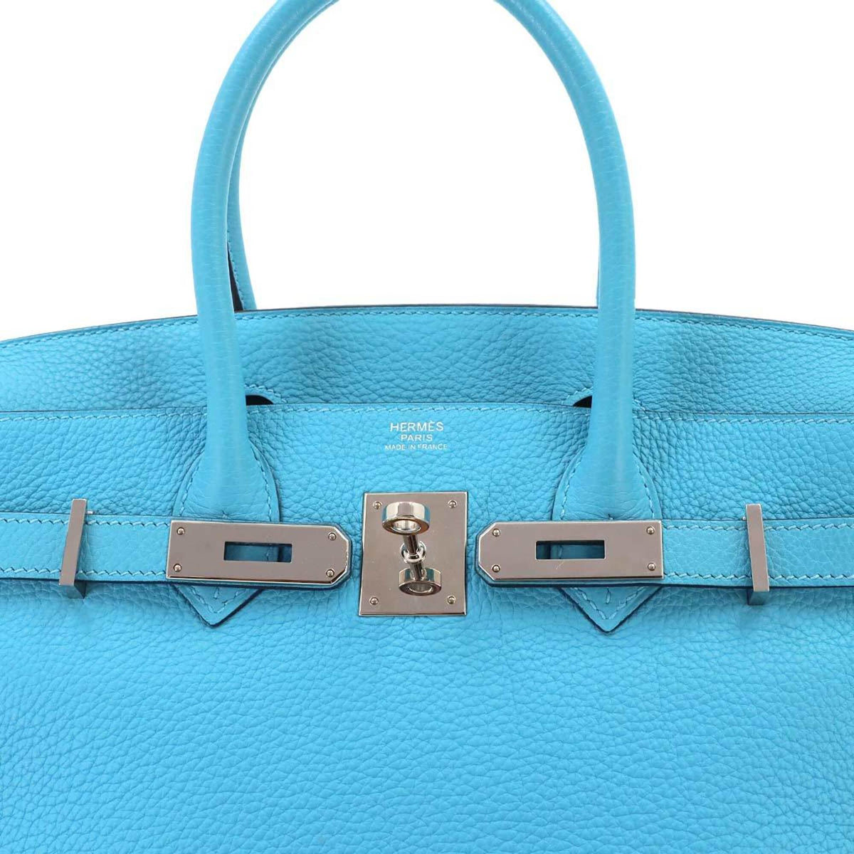 Hermes Blue Togo Leather Handbag (Pre-Owned)