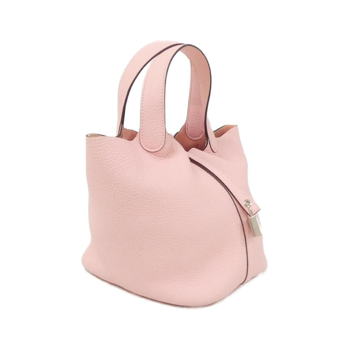 Hermes Rose Sakura Taurillon Clemence Leather Handbag (Pre-Owned)