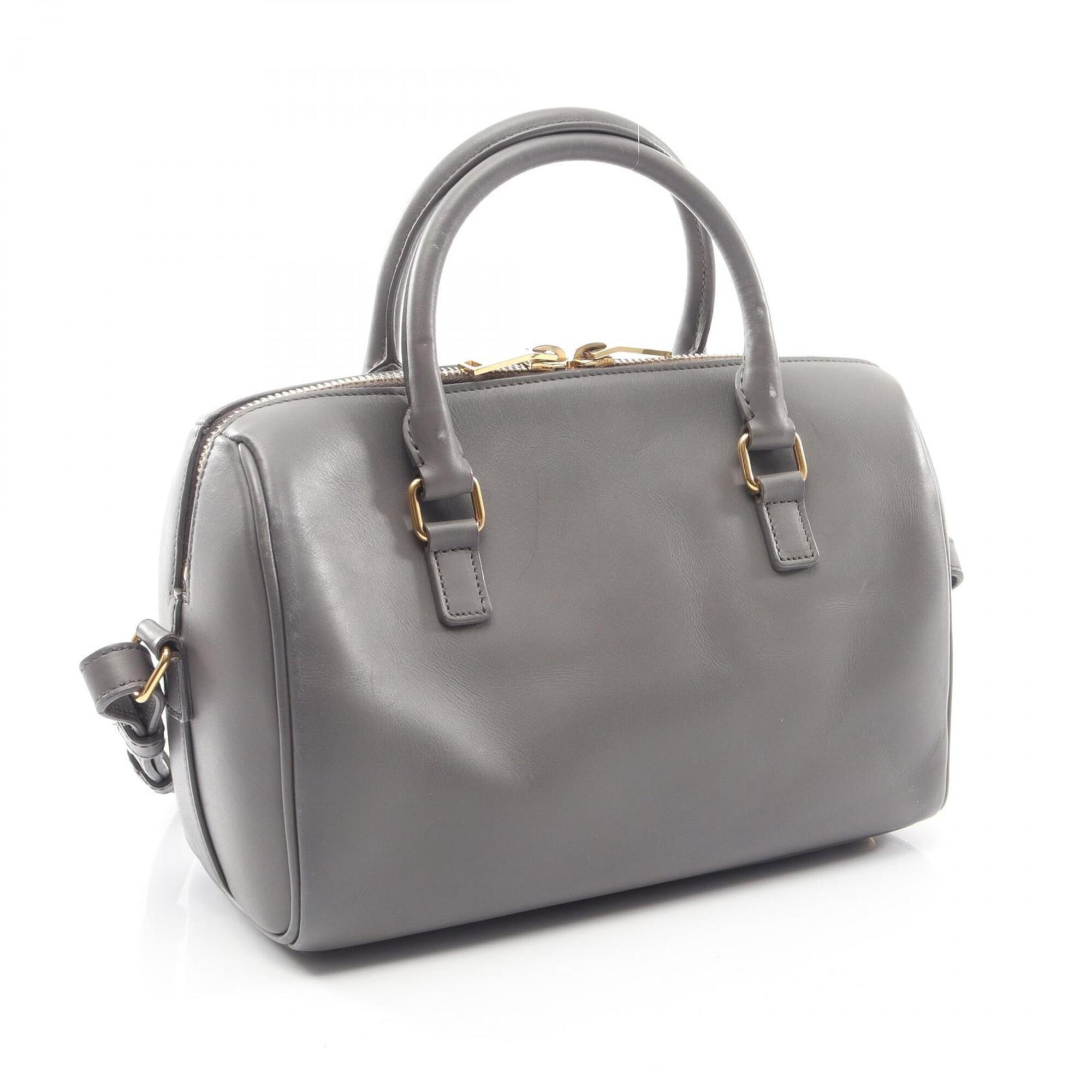 Yves Saint Laurent Gray Leather Handbag (Pre-Owned)