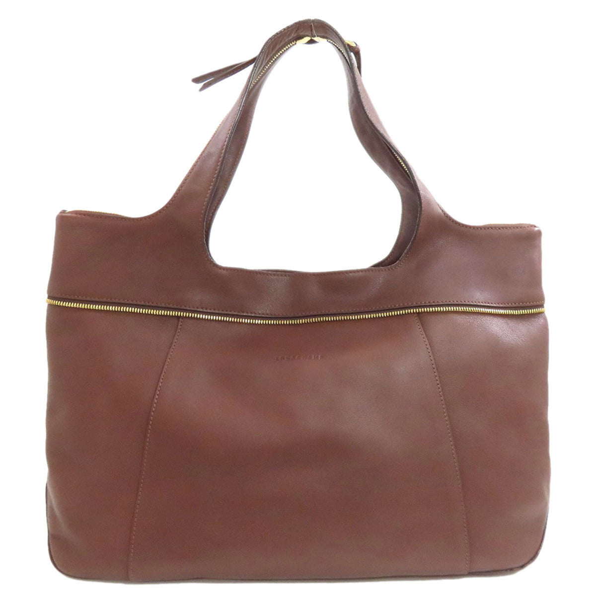 Longchamp Brown Leather Tote Bag (Pre-Owned)