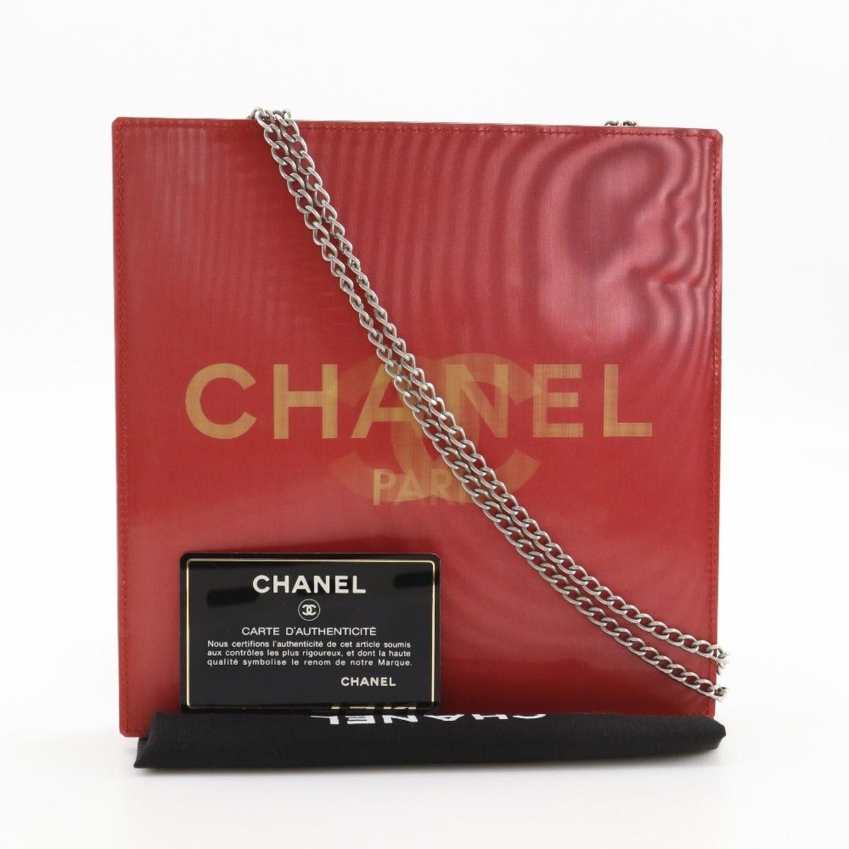 Chanel Red Color Vinyl Shoulder Bag (Pre-Owned)
