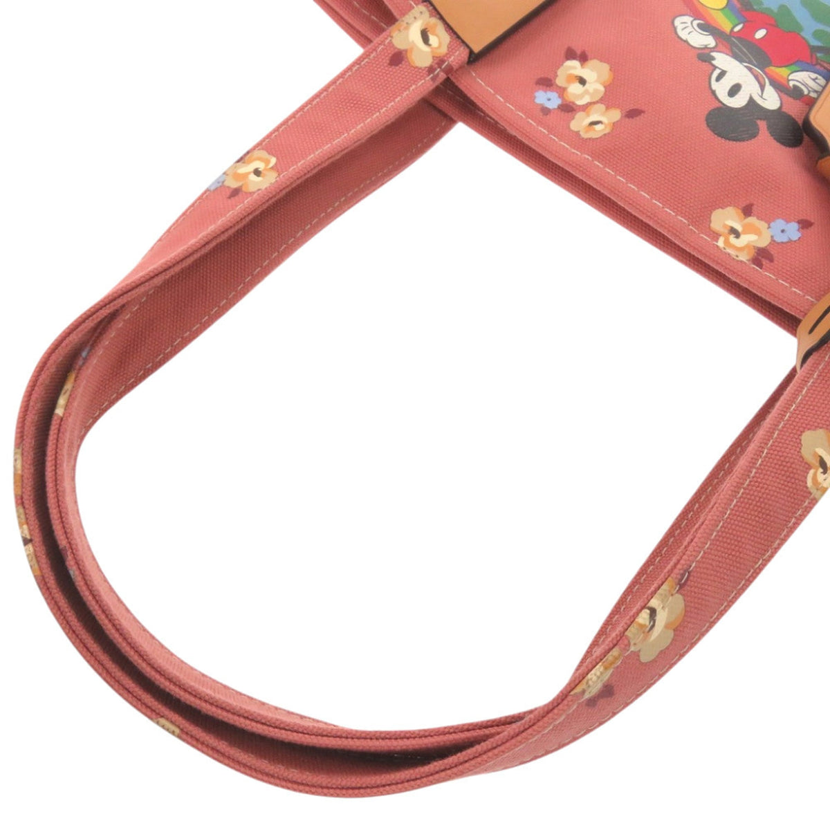 Coach Pink Canvas Leather Tote Bag (Pre-Owned)
