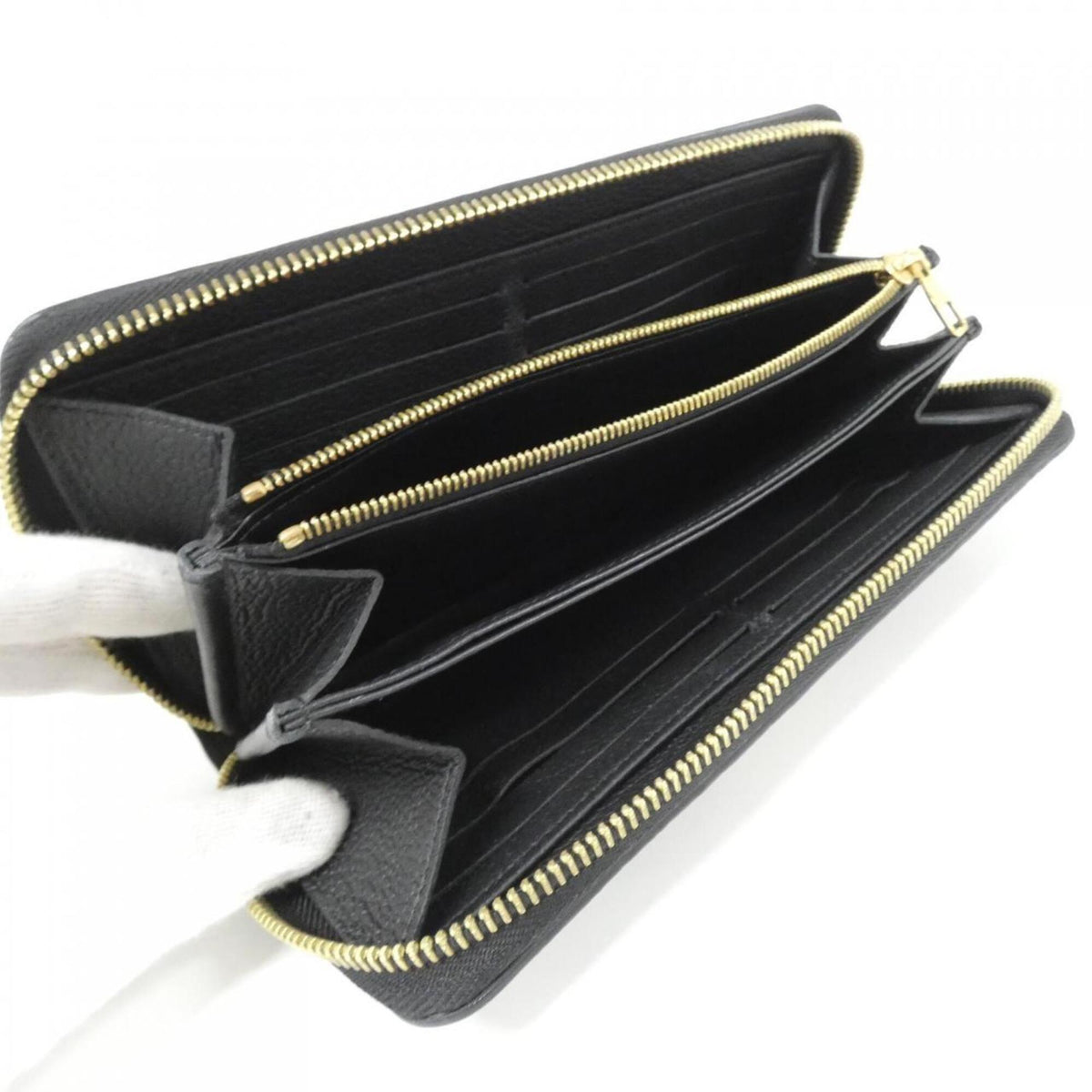 Louis Vuitton Monogram Empreinte Beige Bicolor Black Monogram Empreinte Long Wallet (Bi-Fold) (Pre-Owned)