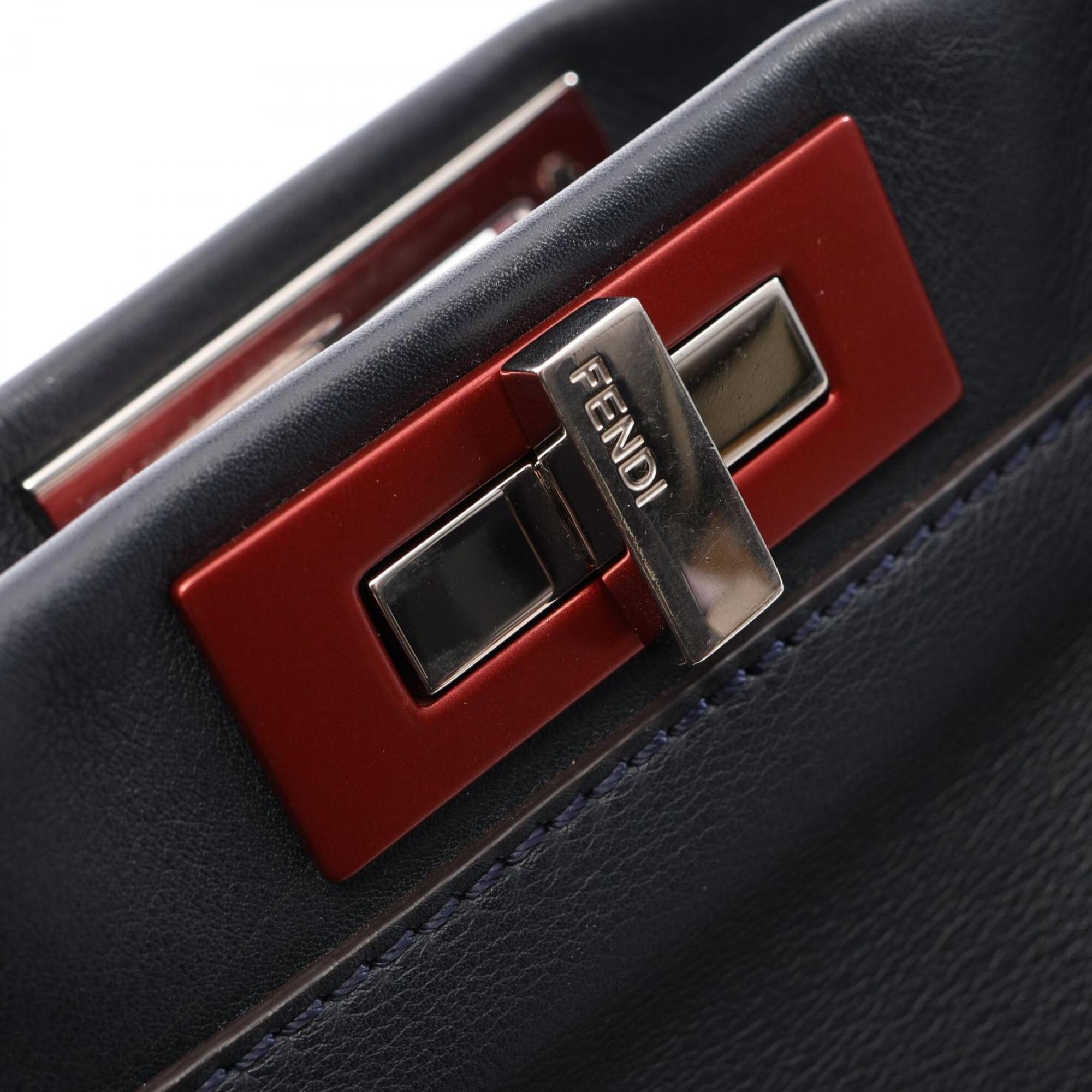 Fendi Navy Leather Handbag (Pre-Owned)