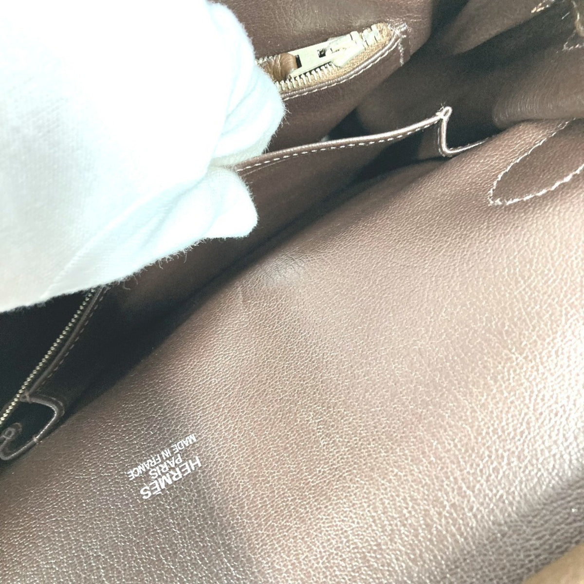 Hermes Jypsiere Dark Brown Taurillon Clemence Leather Shoulder Bag (Pre-Owned)