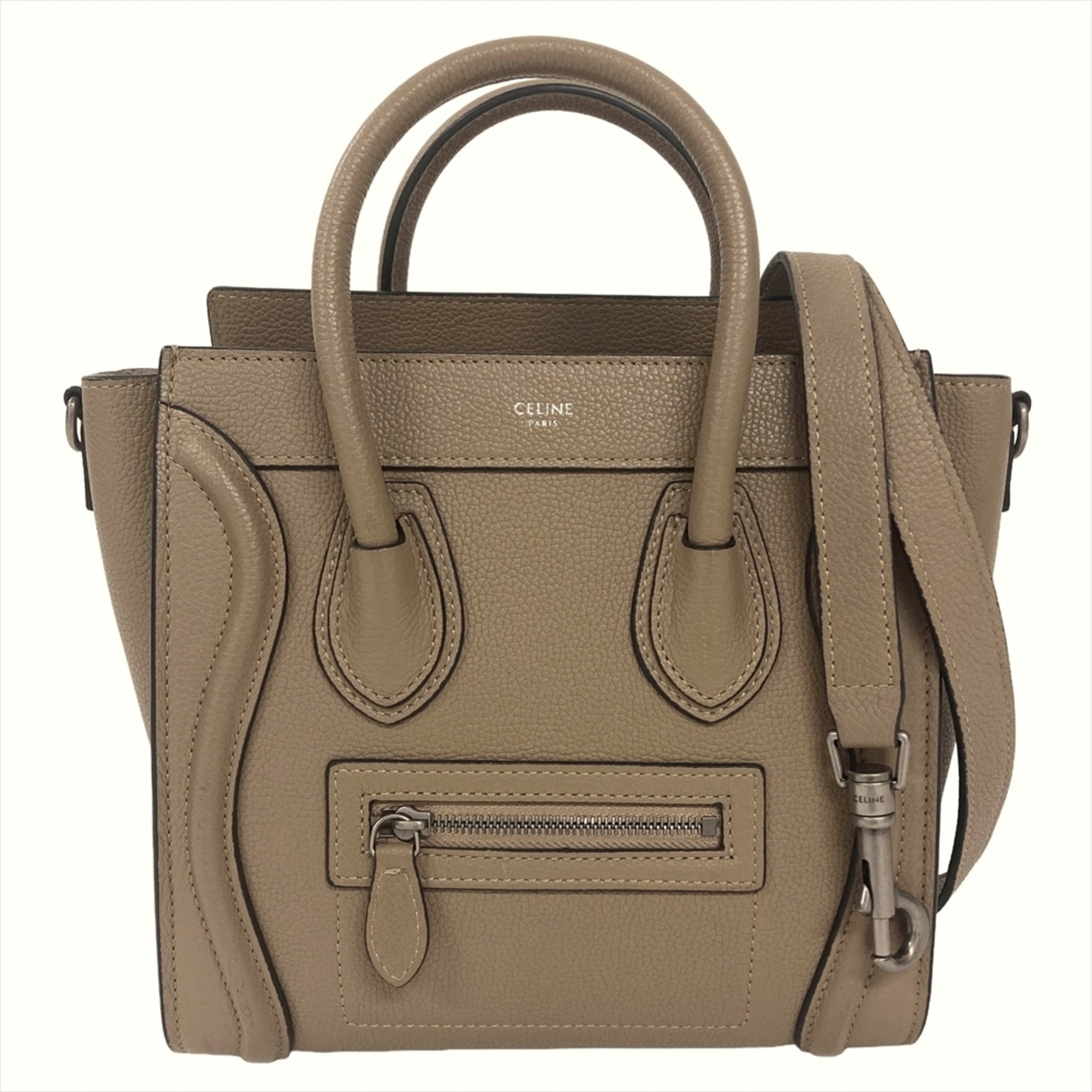 Celine Grayish Leather Handbag (Pre-Owned)