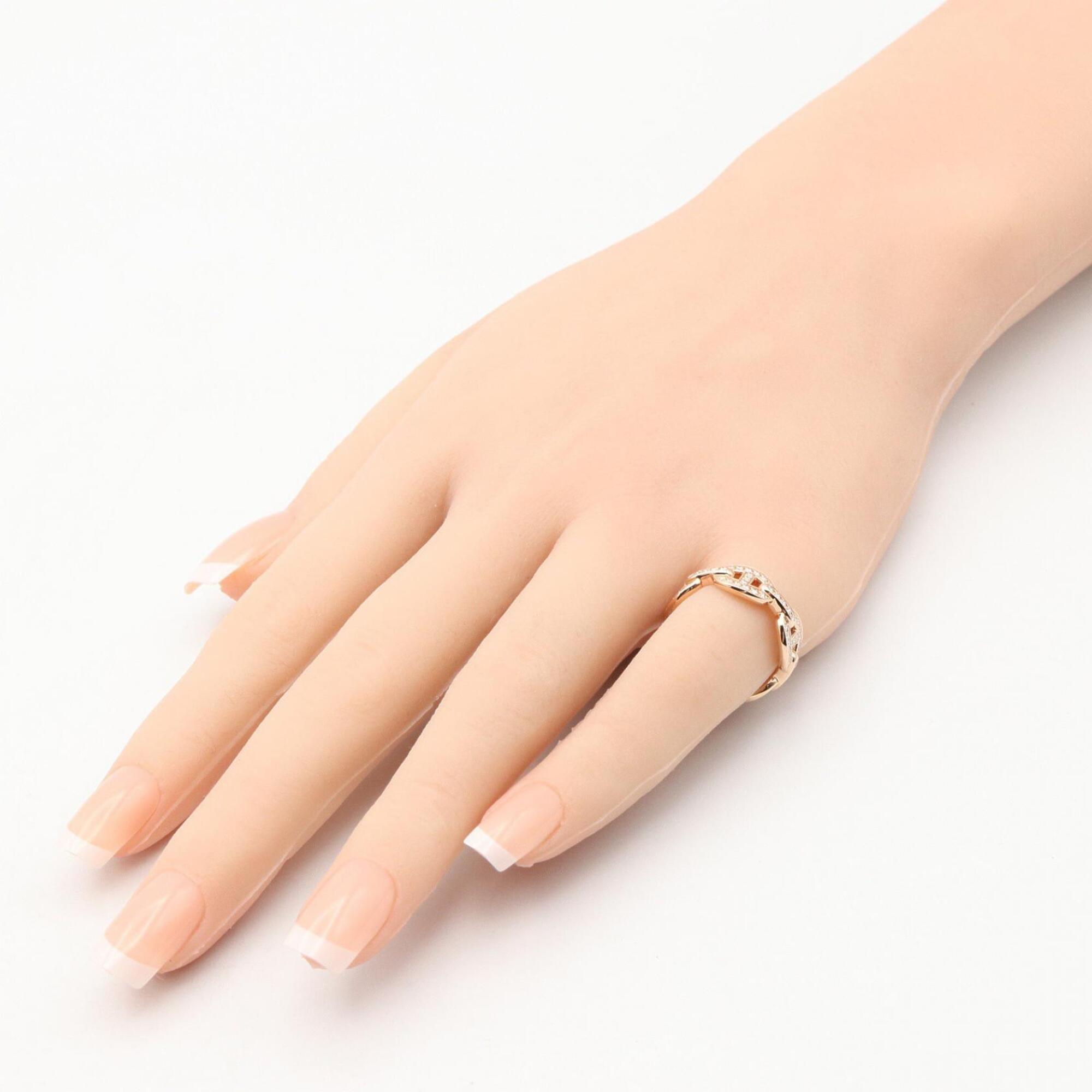 Hermes Gold Clear Pink Gold (18K) Band Ring (Pre-Owned)