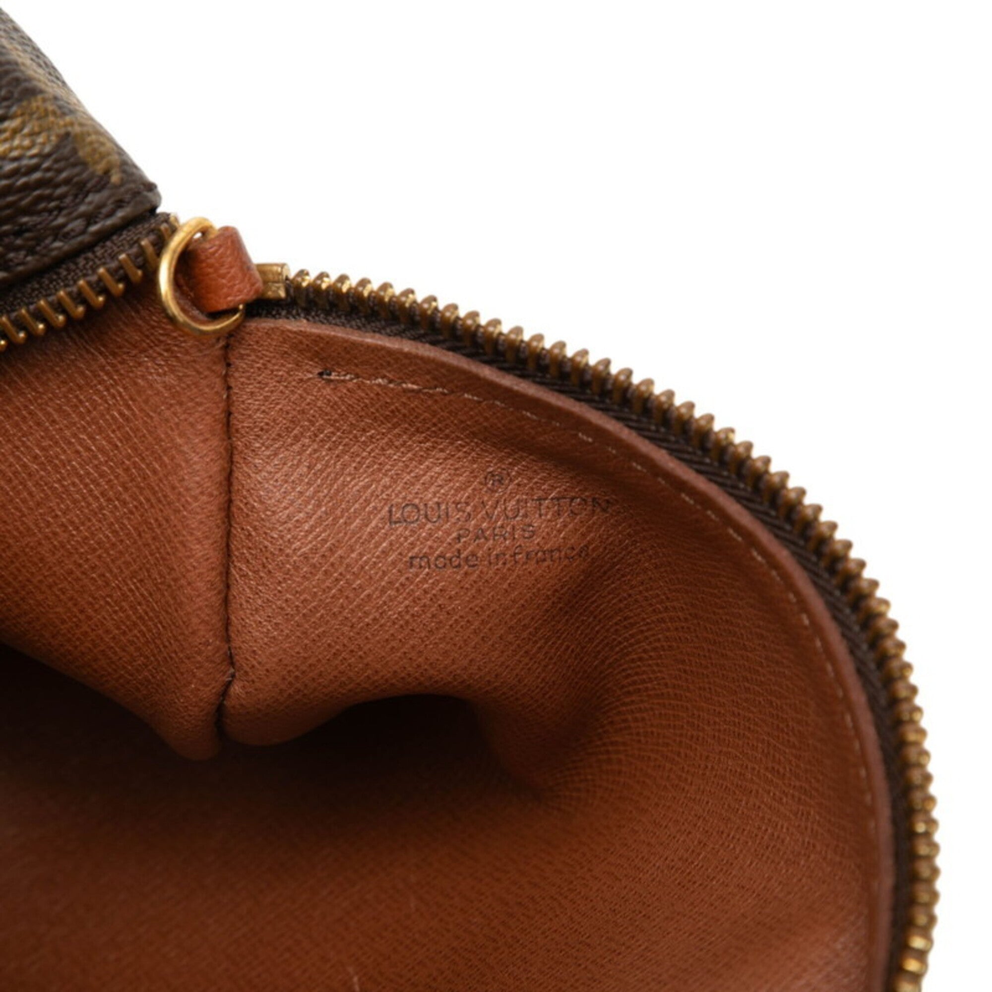 Louis Vuitton Brown Pvc Leather Handbag Pouch (Pre-Owned)