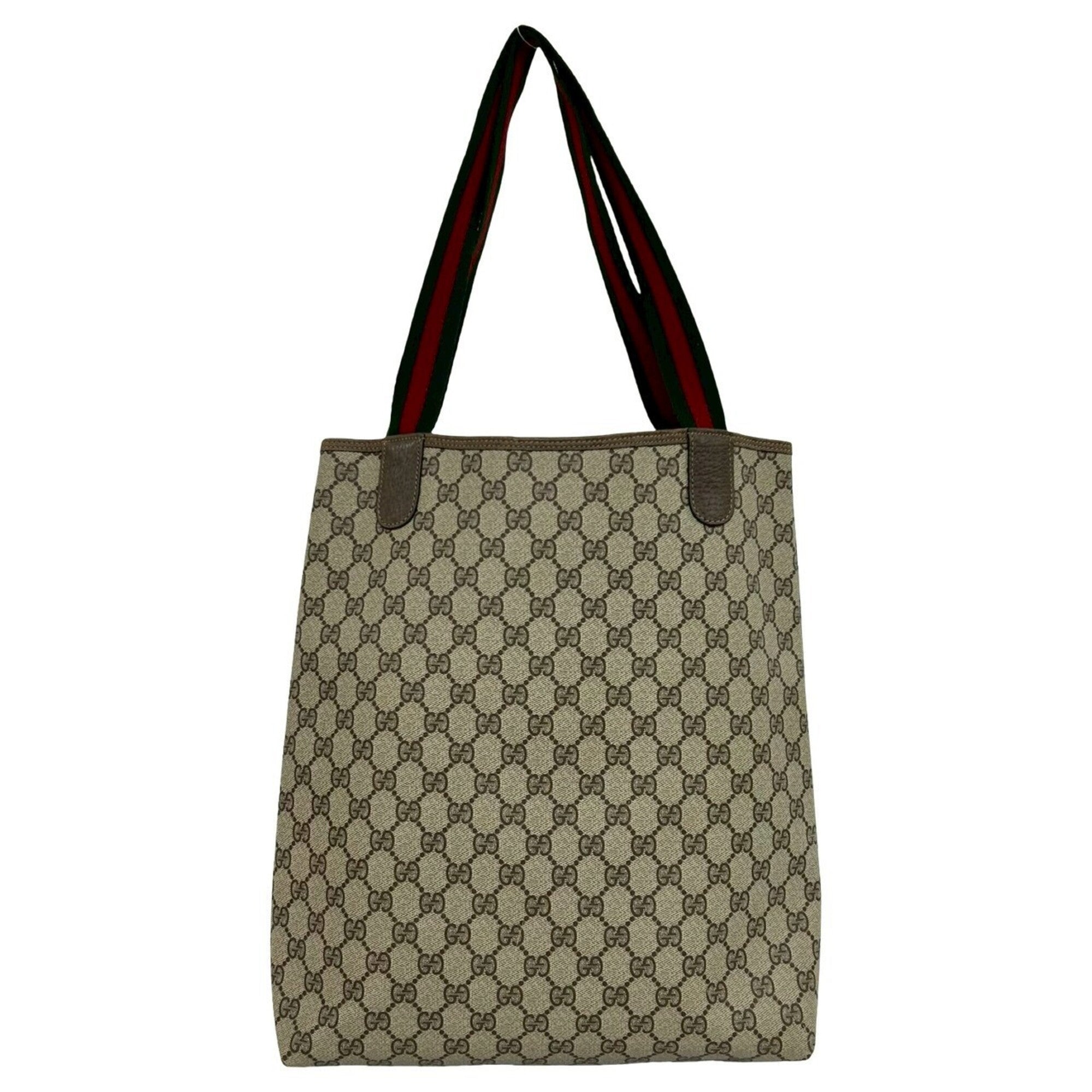 Gucci Brown Pvc Leather Handbag Tote Bag (Pre-Owned)