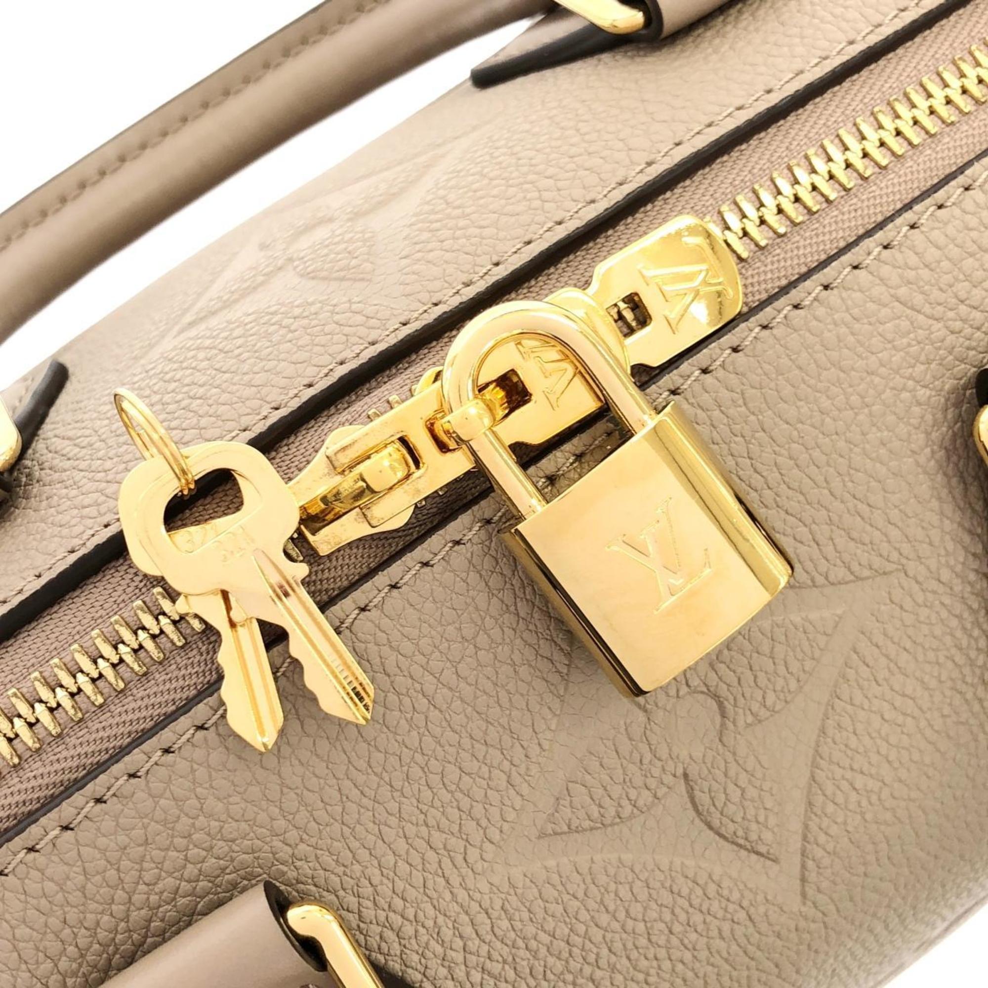 Louis Vuitton Monogram Empreinte Tourterelle Leather Boston Bag (Pre-Owned)