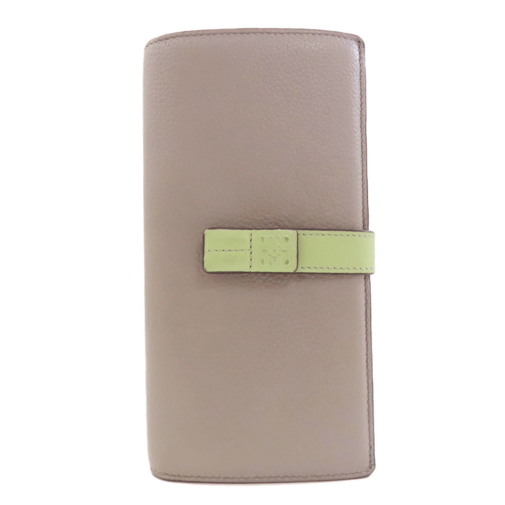 Loewe Gray Green Leather Coin Purse/Coin Case (Pre-Owned)