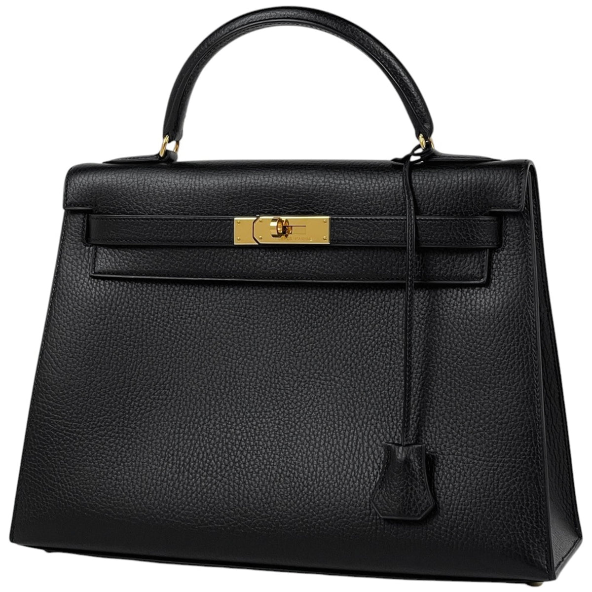 Hermes Kelly Black Ardennes Leather Handbag (Pre-Owned)