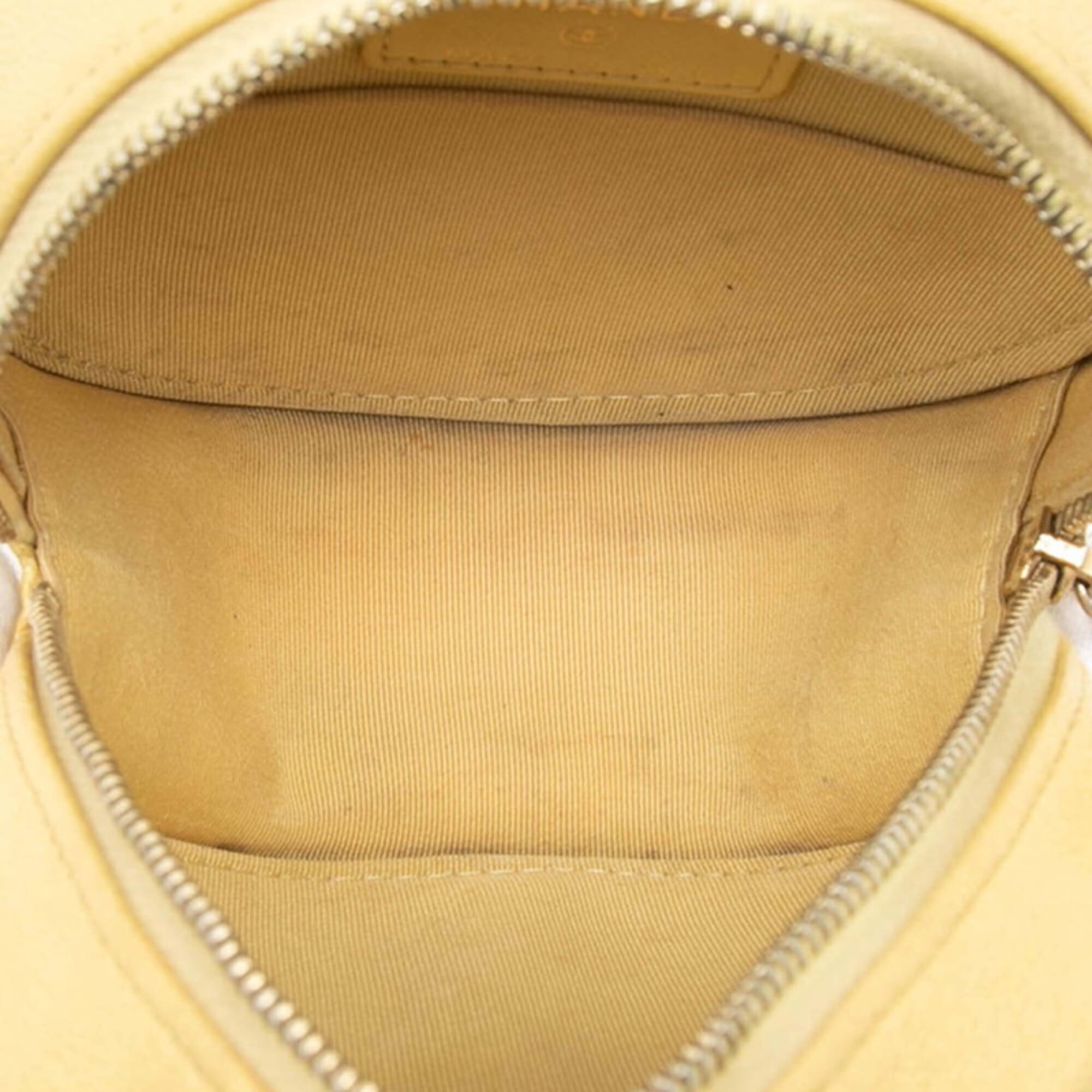 Chanel Yellow Grained Calfskin Shoulder Bag (Pre-Owned)
