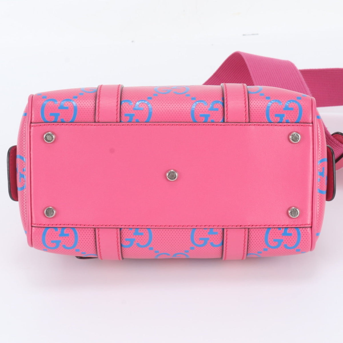 Gucci Pink Leather Boston Bag Shoulder Bag (Pre-Owned)