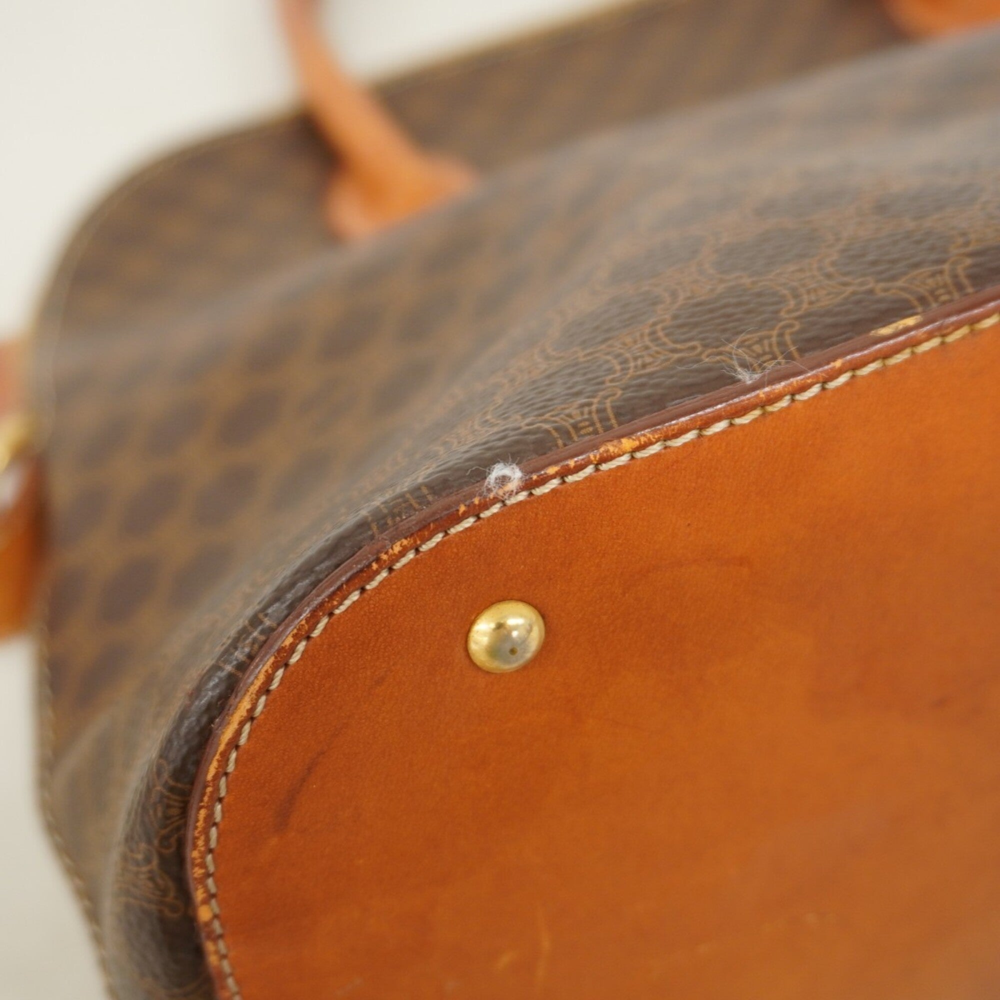 Celine Brown Pvc Handbag (Pre-Owned)
