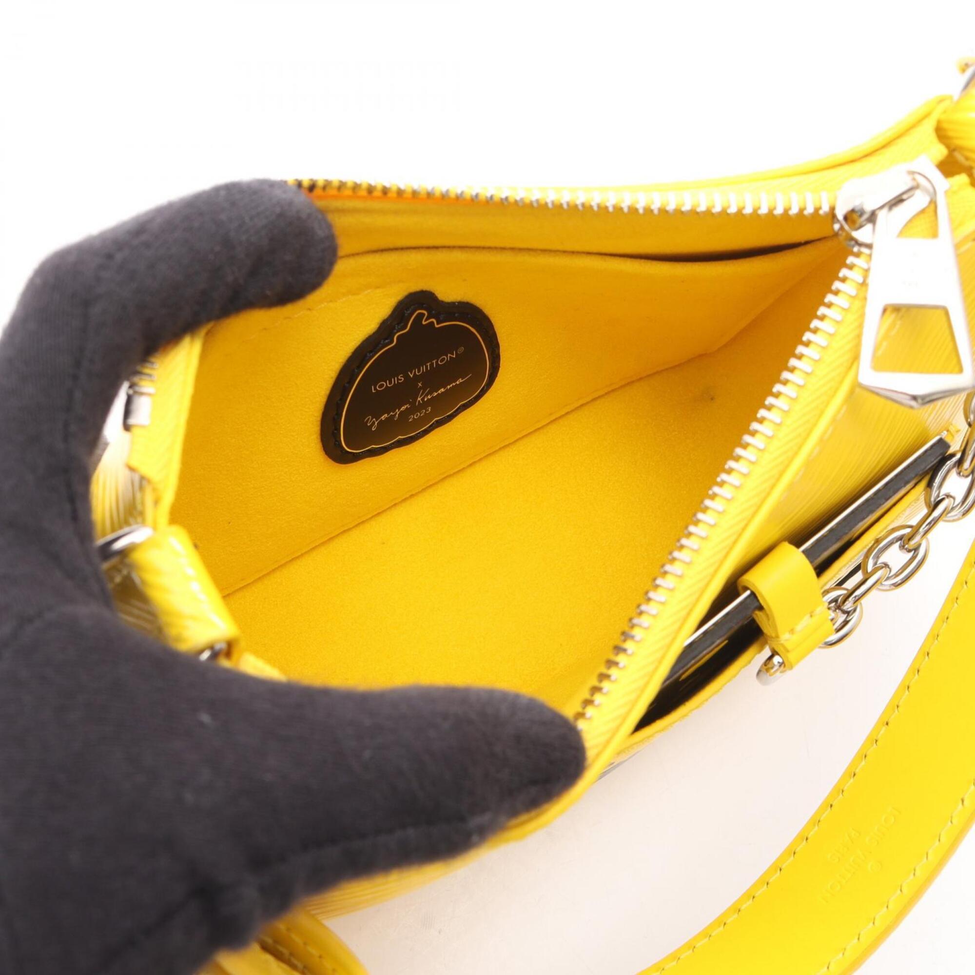 Louis Vuitton Black Yellow Leather Handbag (Pre-Owned)