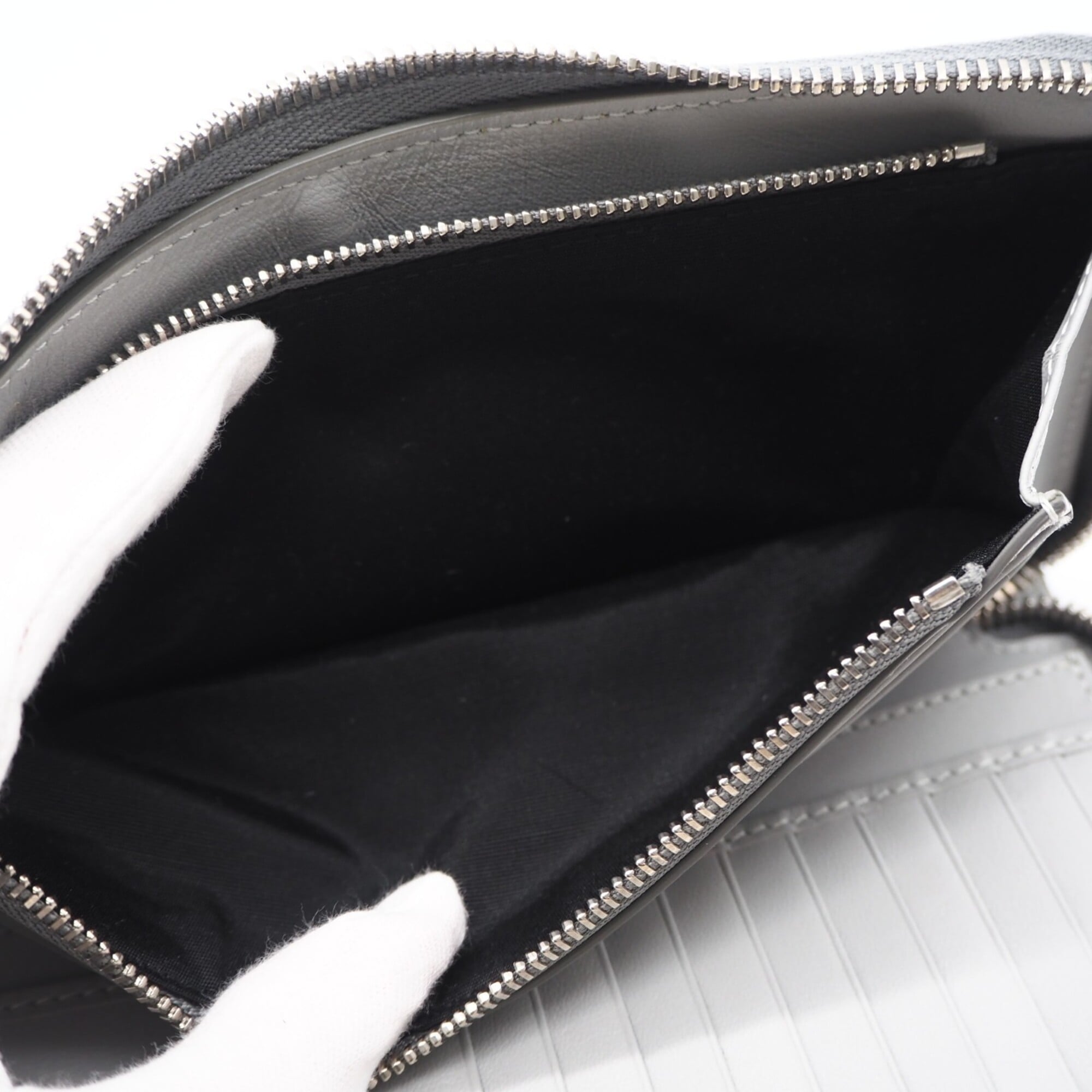 Christian Dior Gray Coated Canvas Leather Long Wallet (Bi-Fold) (Pre-Owned)