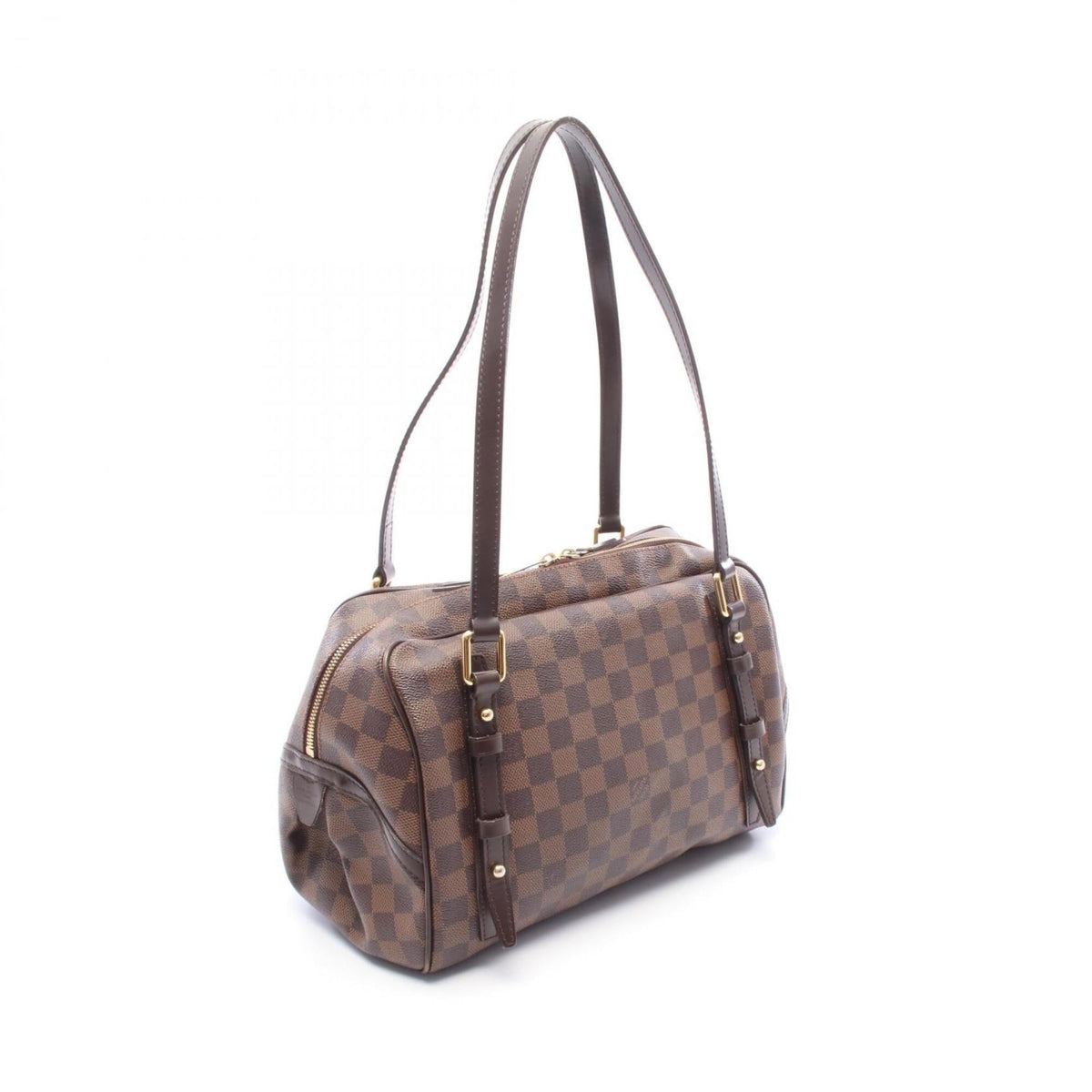 Louis Vuitton Brown Ebene Coated Canvas Leather Handbag Shoulder Bag (Pre-Owned)