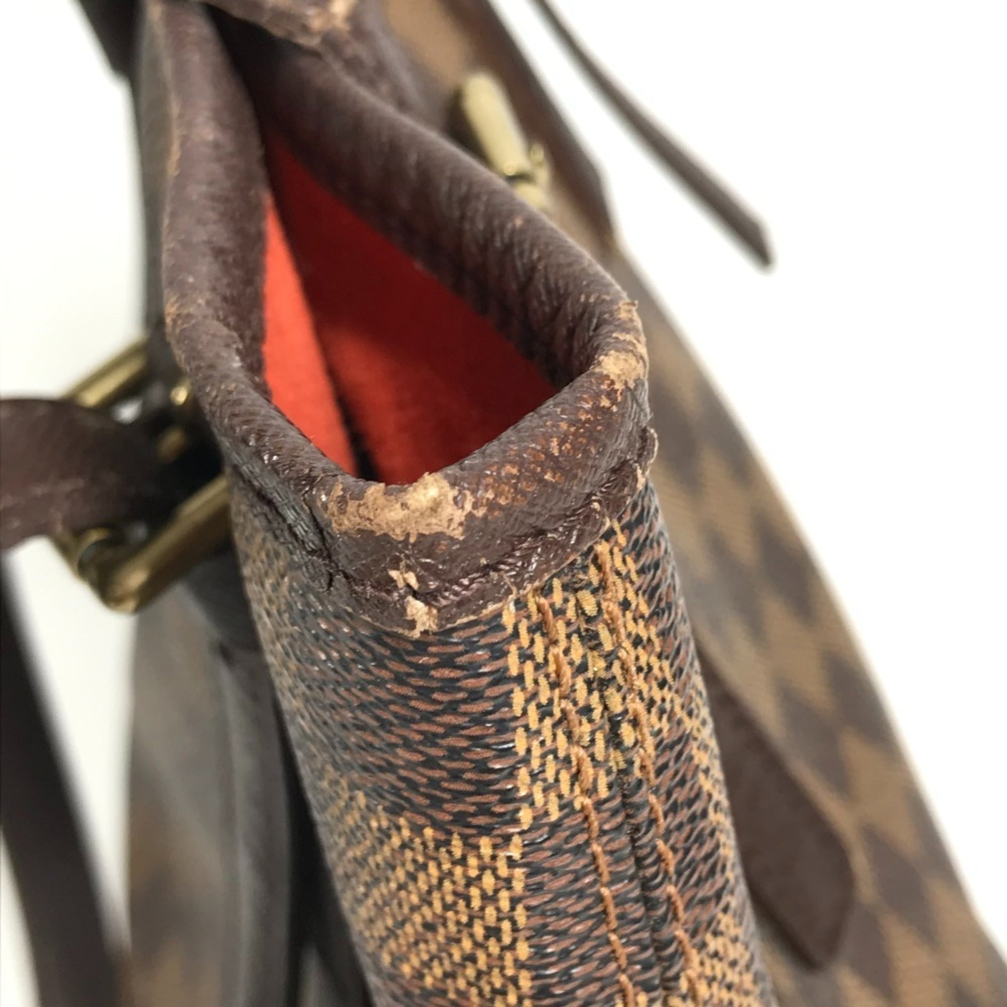 Louis Vuitton Brown Damier Canvas Ebene Galle Damier Graphite Pouch Shoulder Bag Tote Bag (Pre-Owned)