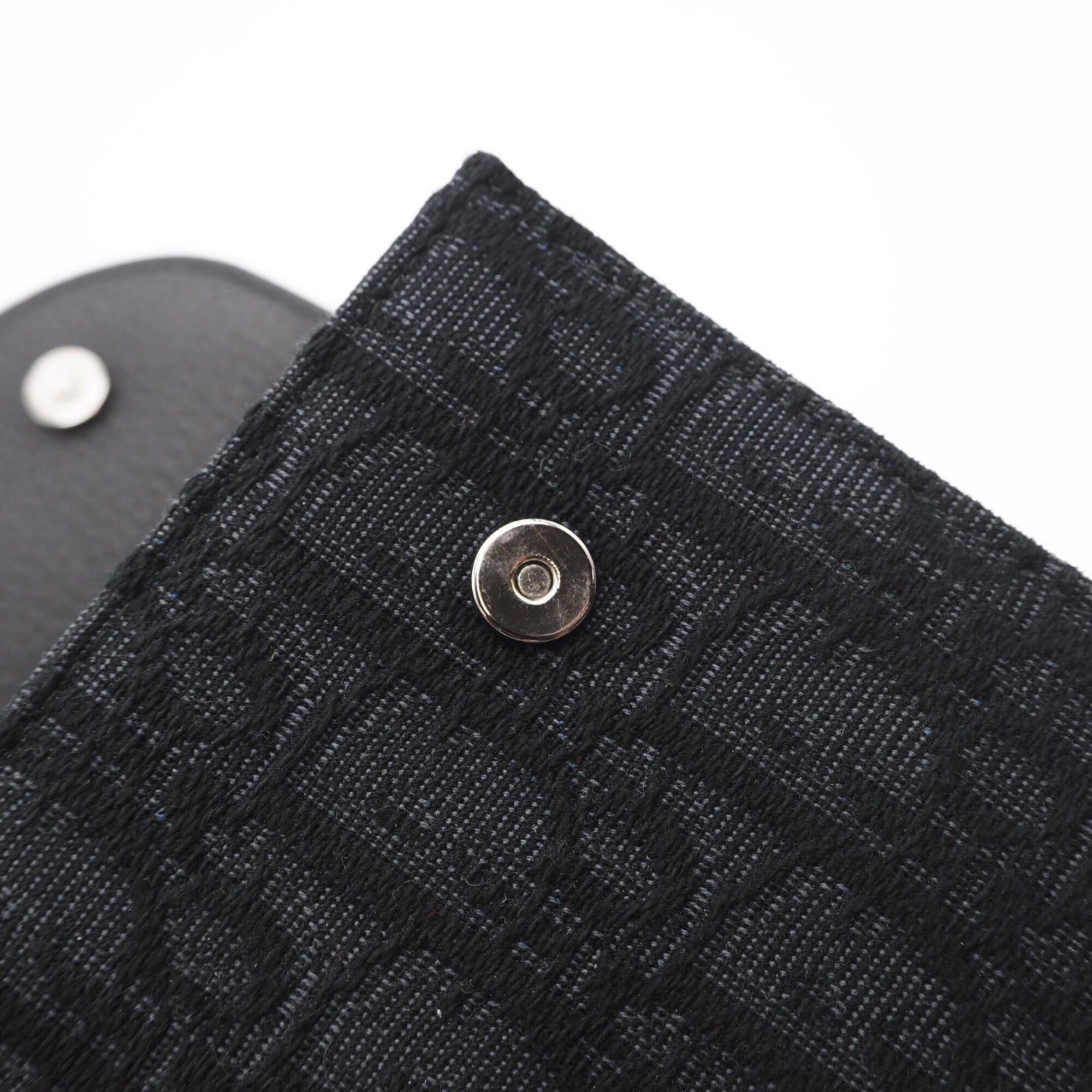 Christian Dior Black Canvas Leather Long Wallet (Bi-Fold) (Pre-Owned)