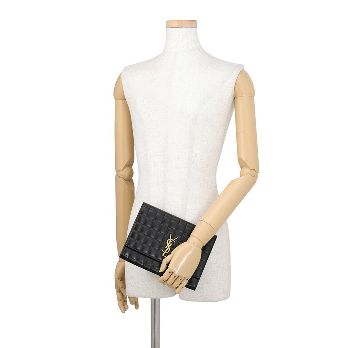 Yves Saint Laurent Black Leather Clutch Bag (Pre-Owned)